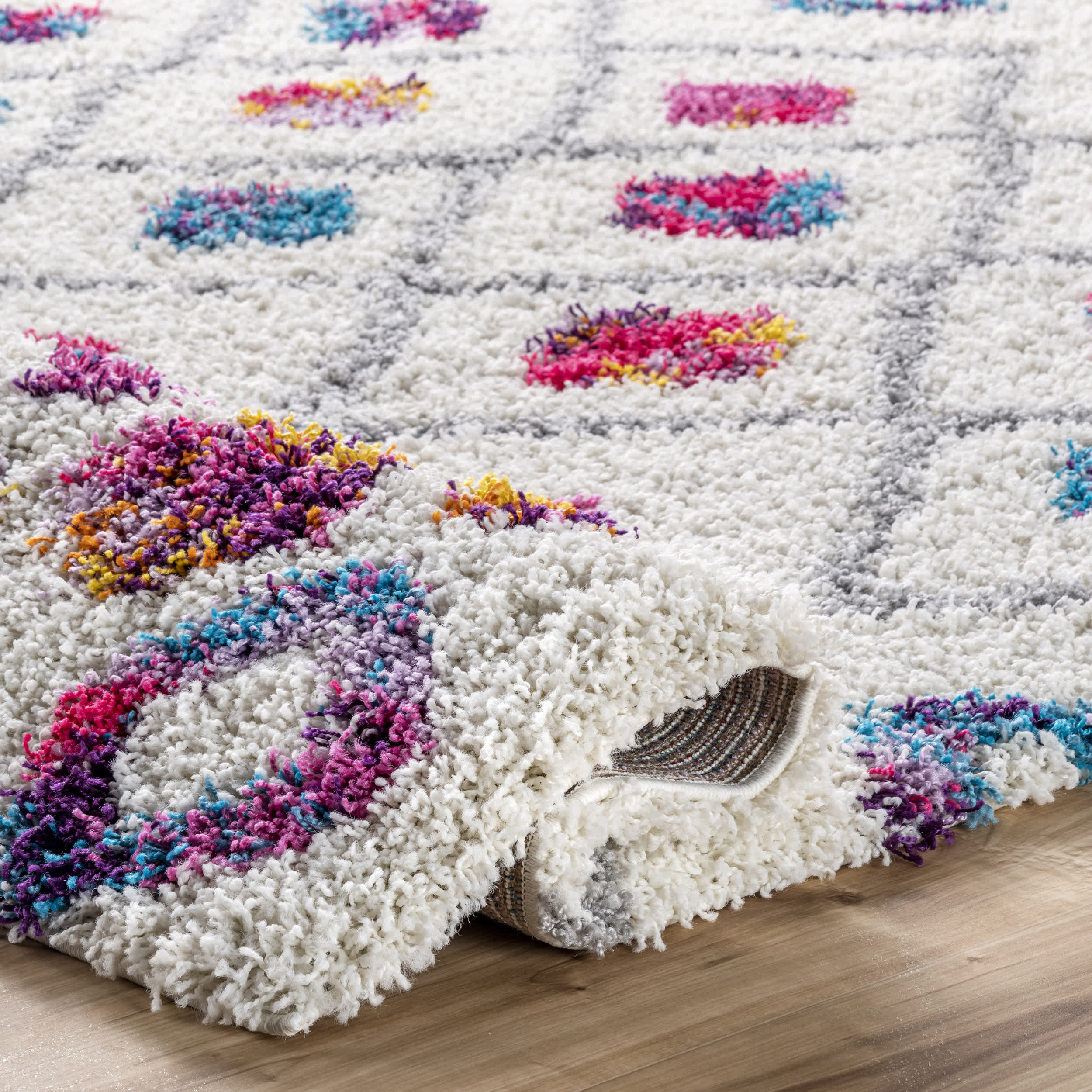 Tatyana Moroccan Diamond Trellis Shaggy - Image 4