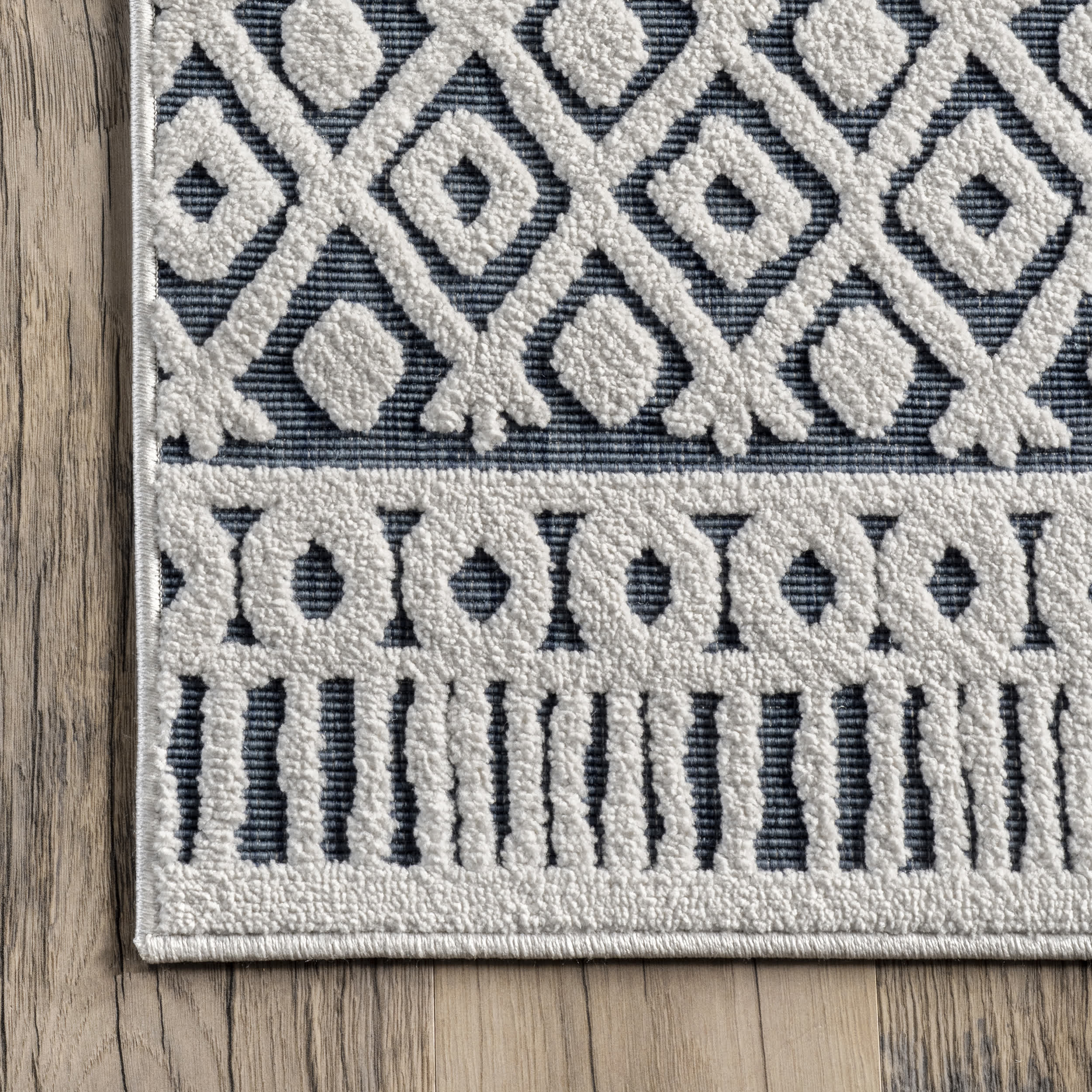Tina Textured Geometric Banded Area Rug - Image 14