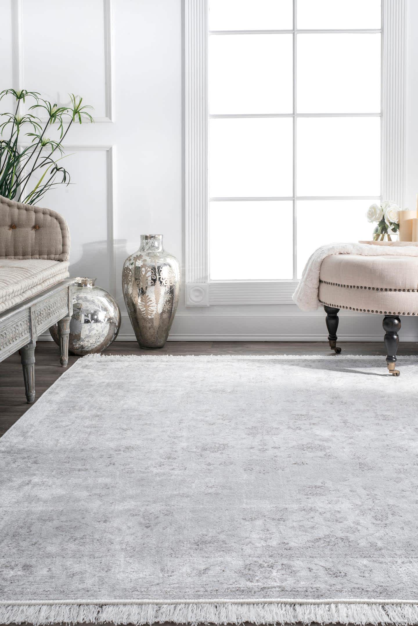 Vintage Floral Elyse Fringe Rug Area Rug - Image 9