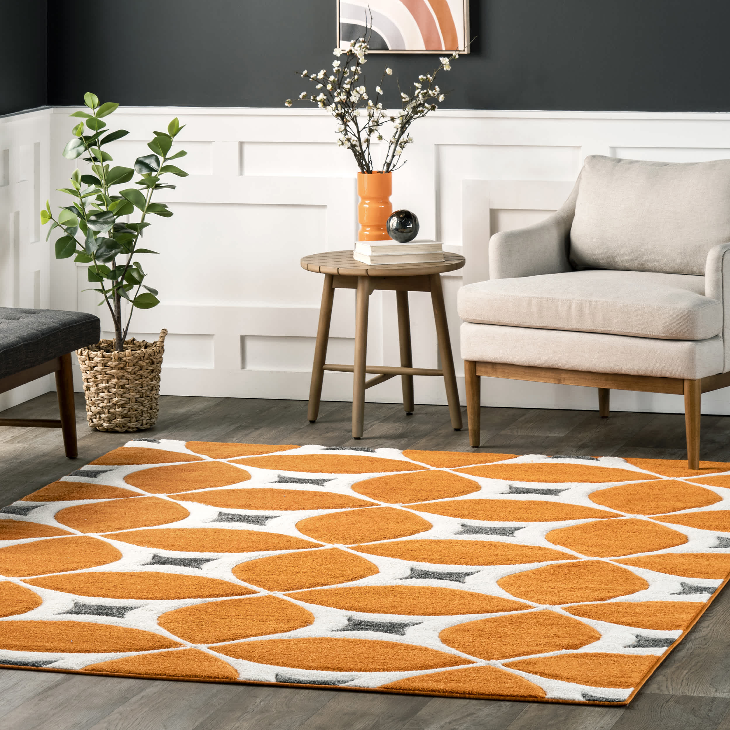Gabriela Contemporary Trellis Area Rug - Image 2