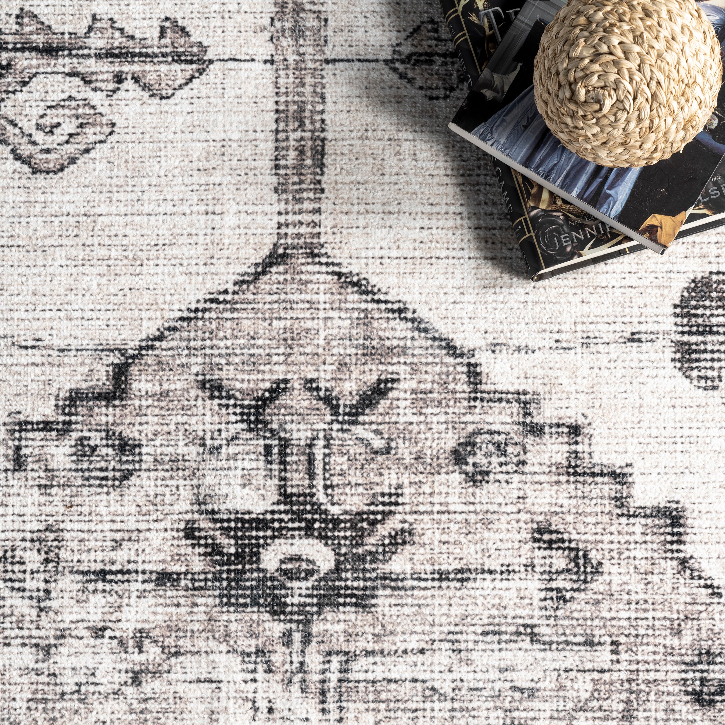 Gladys Machine Washable Vintage Medallion Area Rug - Image 6