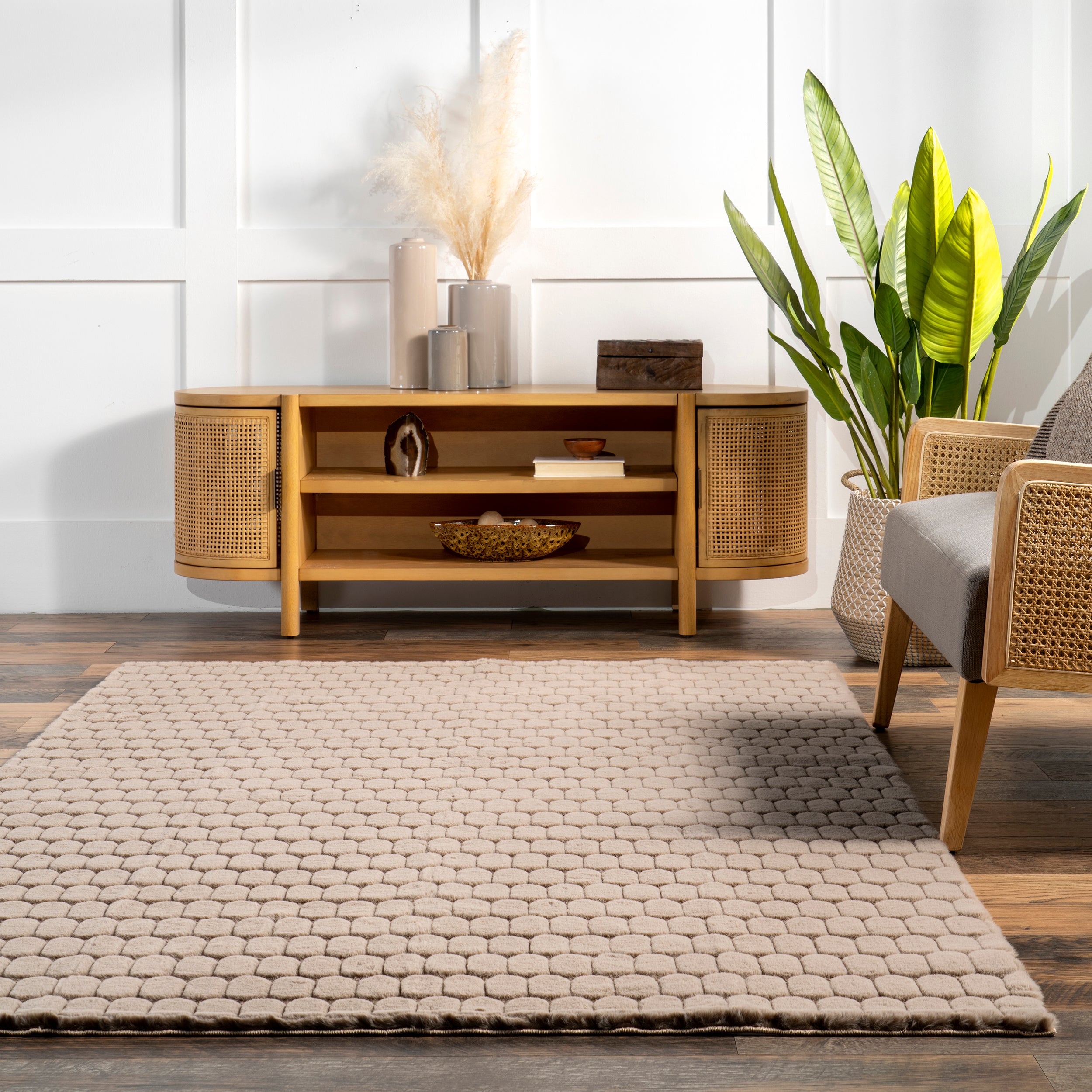 Nia Tile Faux Rabbit Machine Washable Area Rug - Image 28