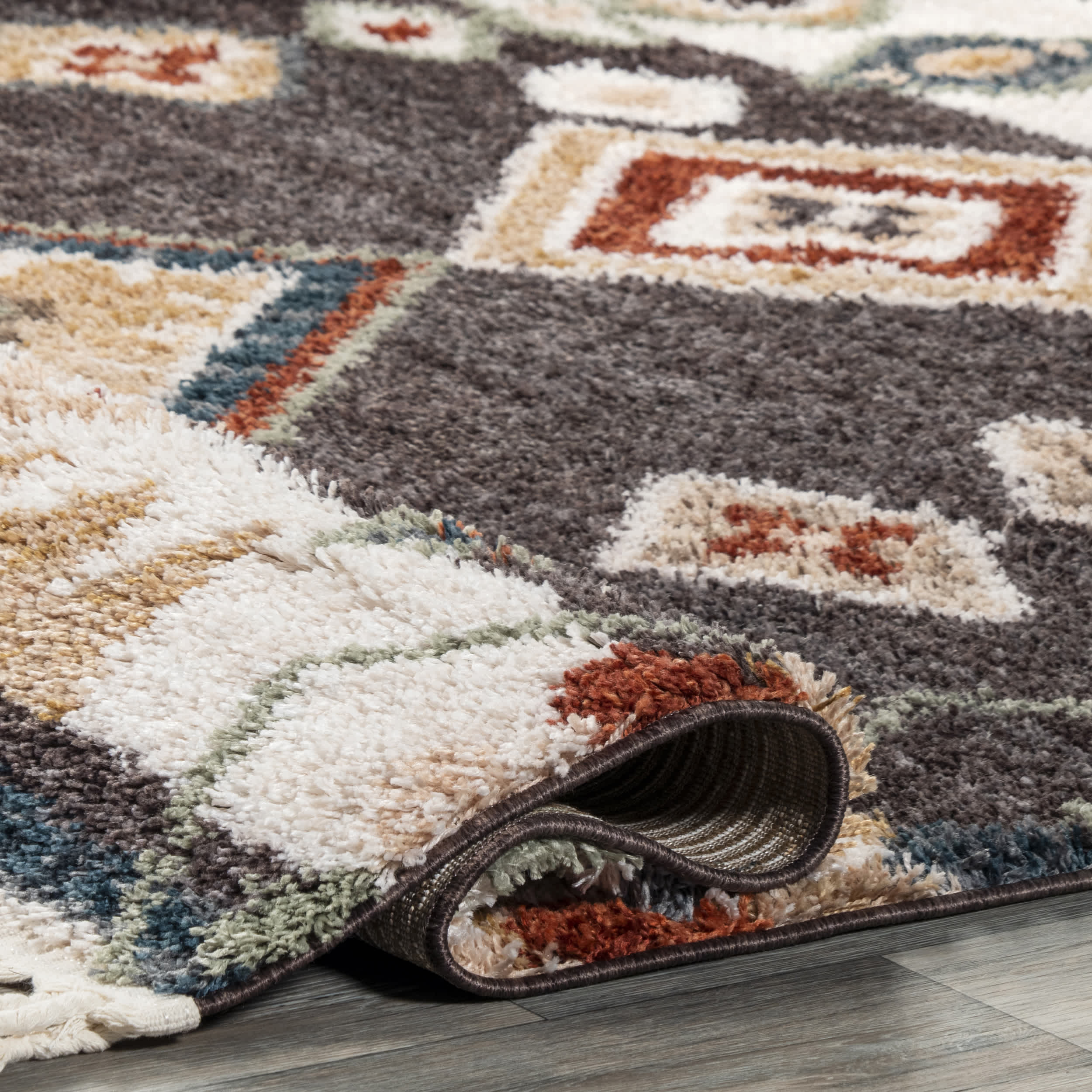 Southwestern Rosemarie Moroccan Tassel Shag Area Rug - Image 21