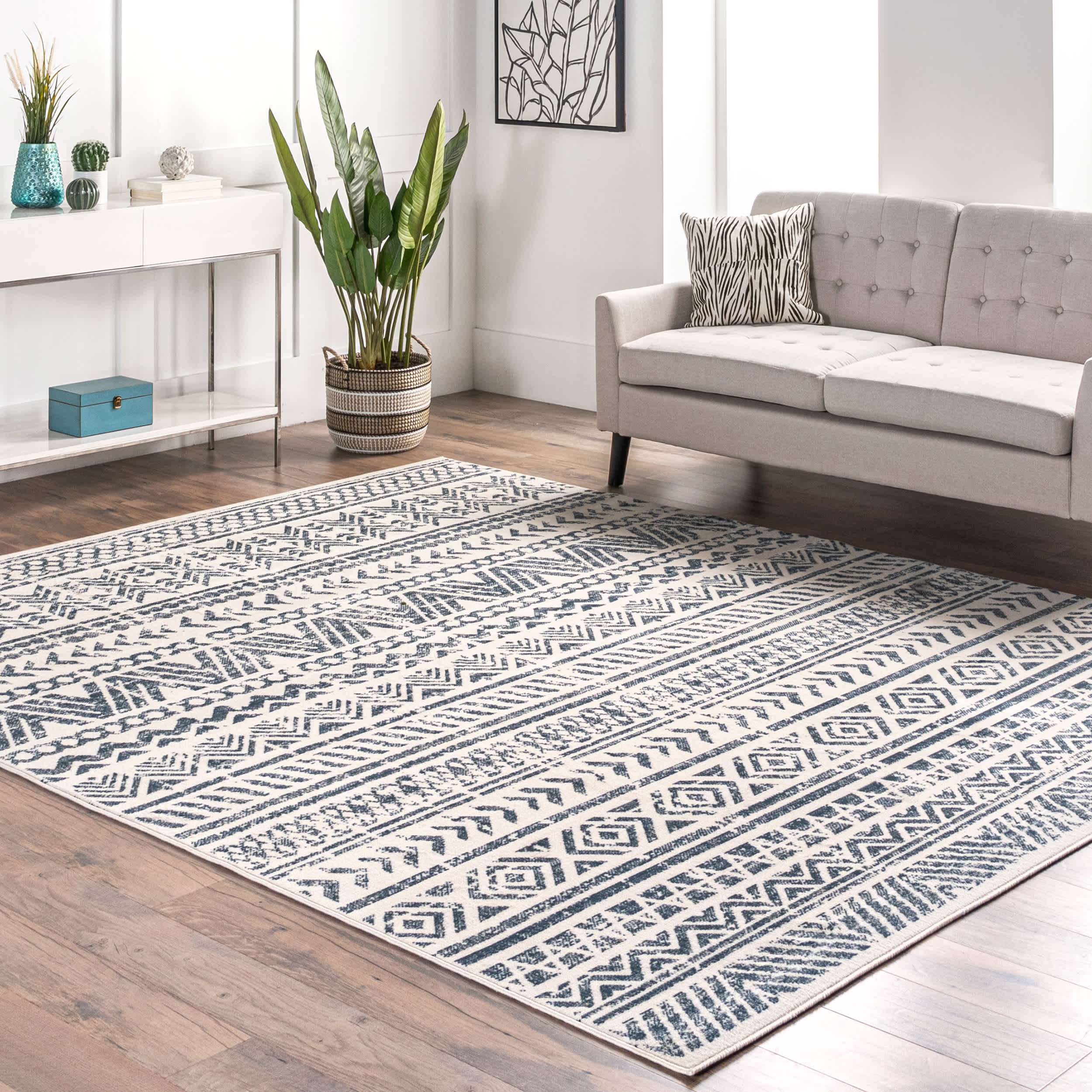Chloe Tribal Motif Banded Area Rug - Image 2
