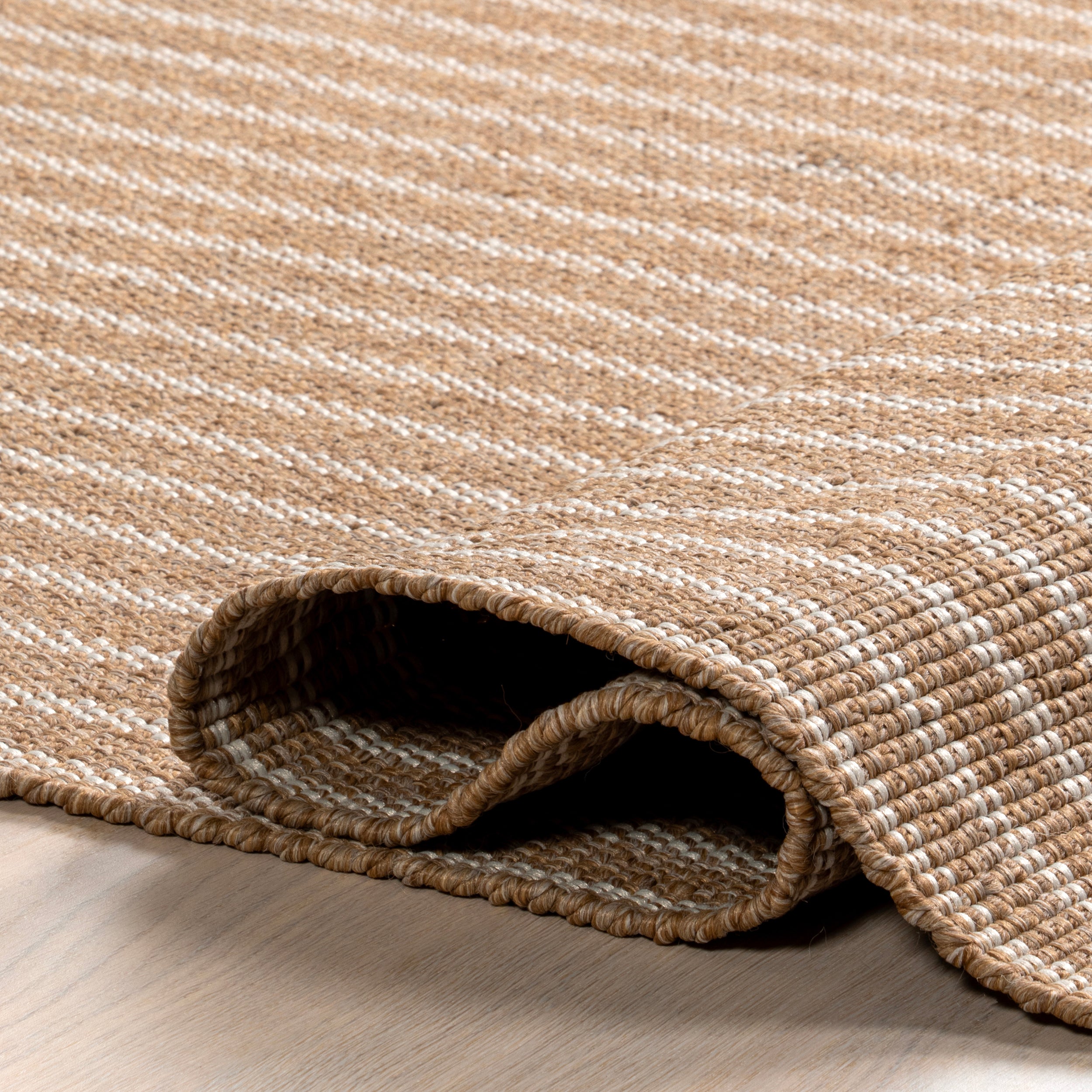 Alia Striped Faux Jute Indoor/Outdoor Area Rug - Image 4