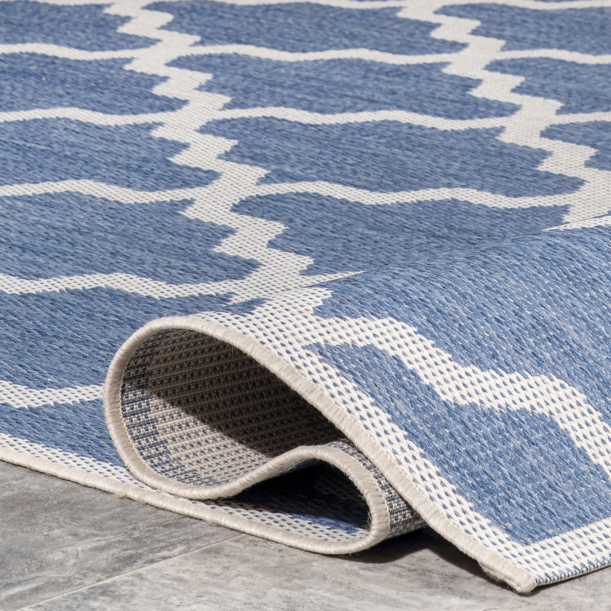 Machine Made Gina Outdoor Moroccan Trellis Area Rug - Image 15