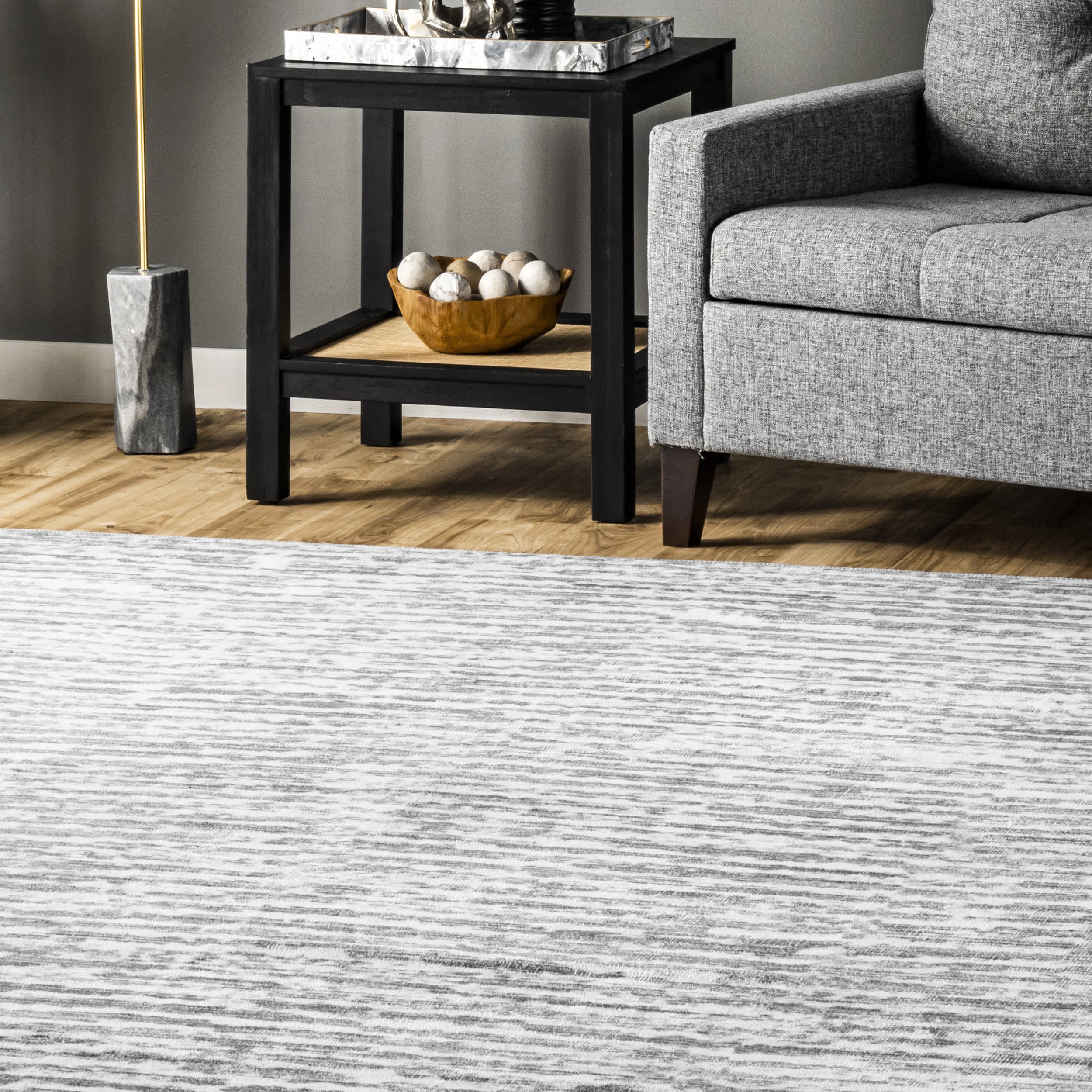 Avelina Abstract Stripes Machine Washable Area Rug - Image 9