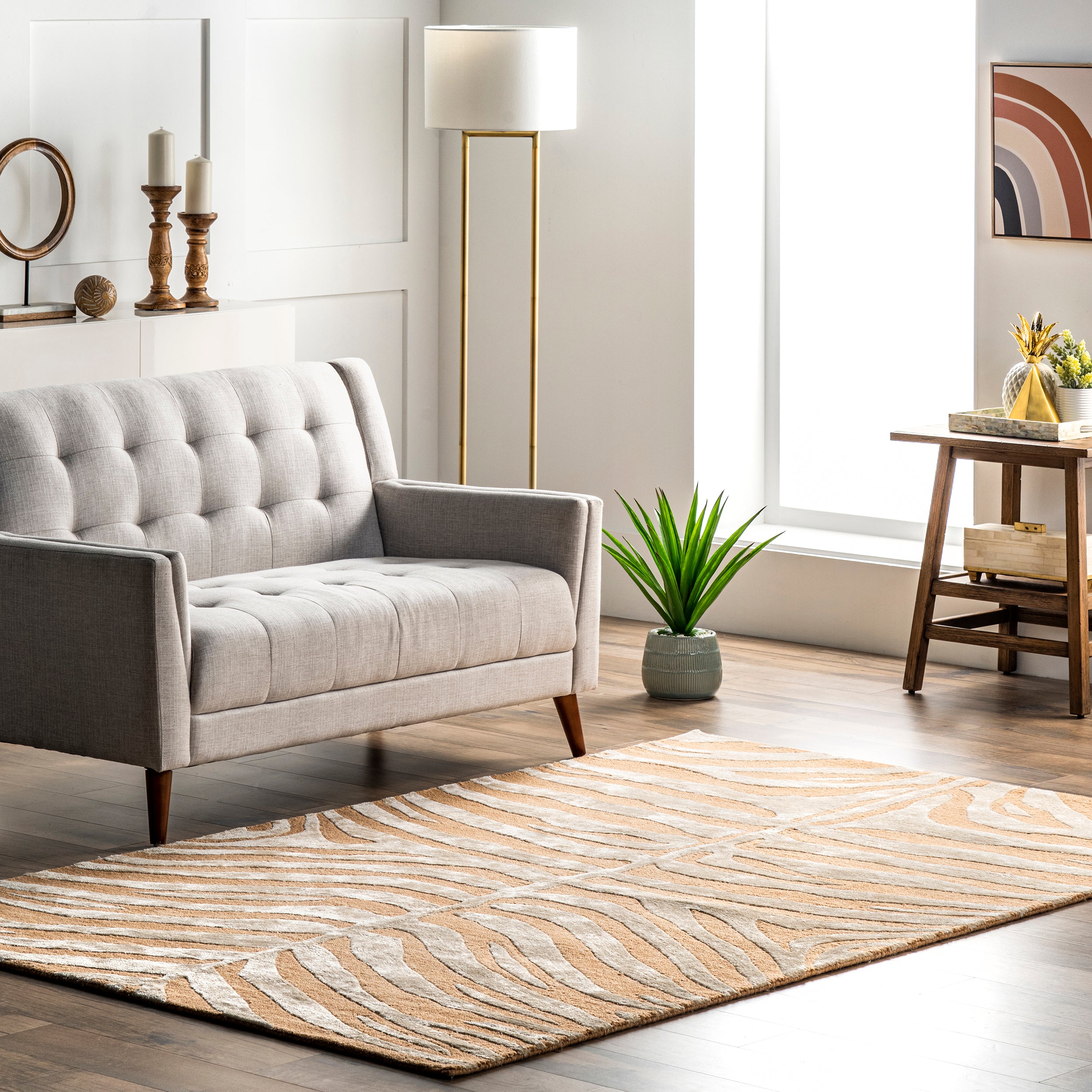 Hand Tufted Plush Zebra Area Rug - Image 21