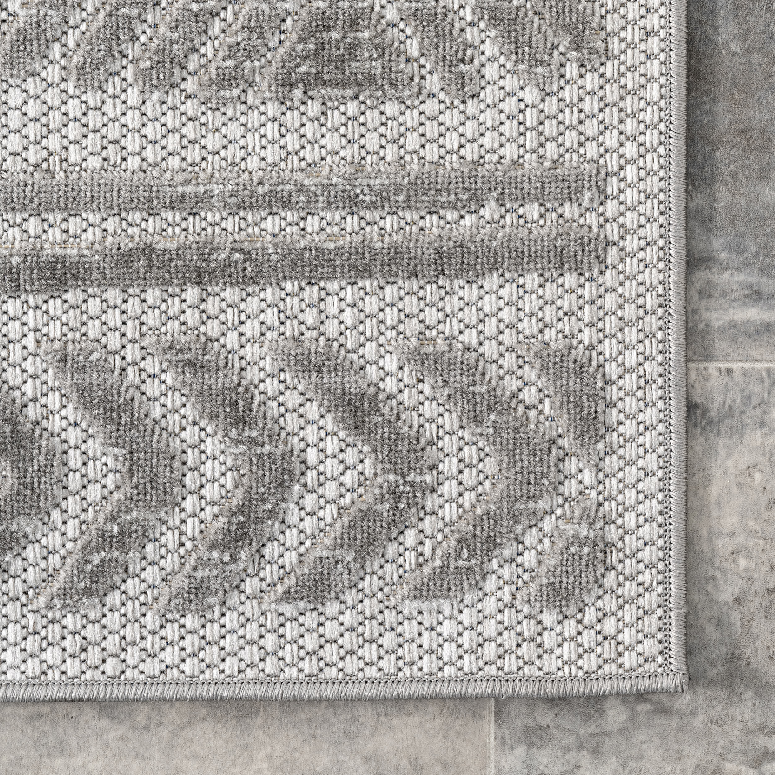 Mikala Raised Tribal Indoor/Outdoor Area Rug - Image 5