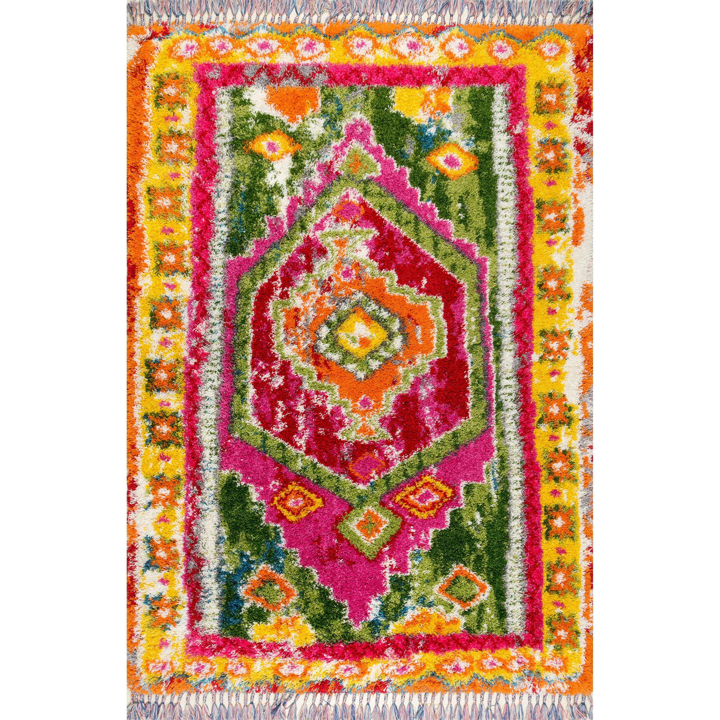 Shania Medallion Shaggy Area Rug