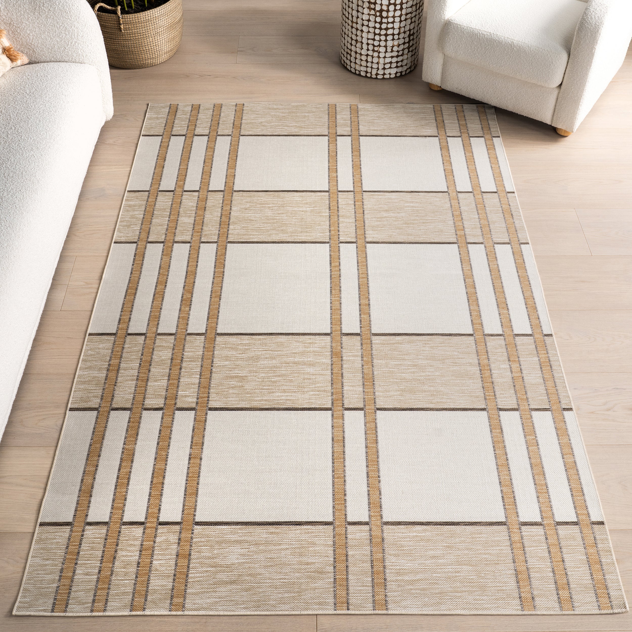 Damsel Plaid Indoor/Outdoor Area Rug - Image 2