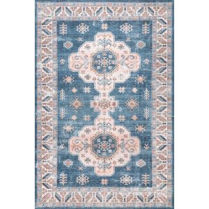 Norma Machine Washable Traditional Medallion Area Rug