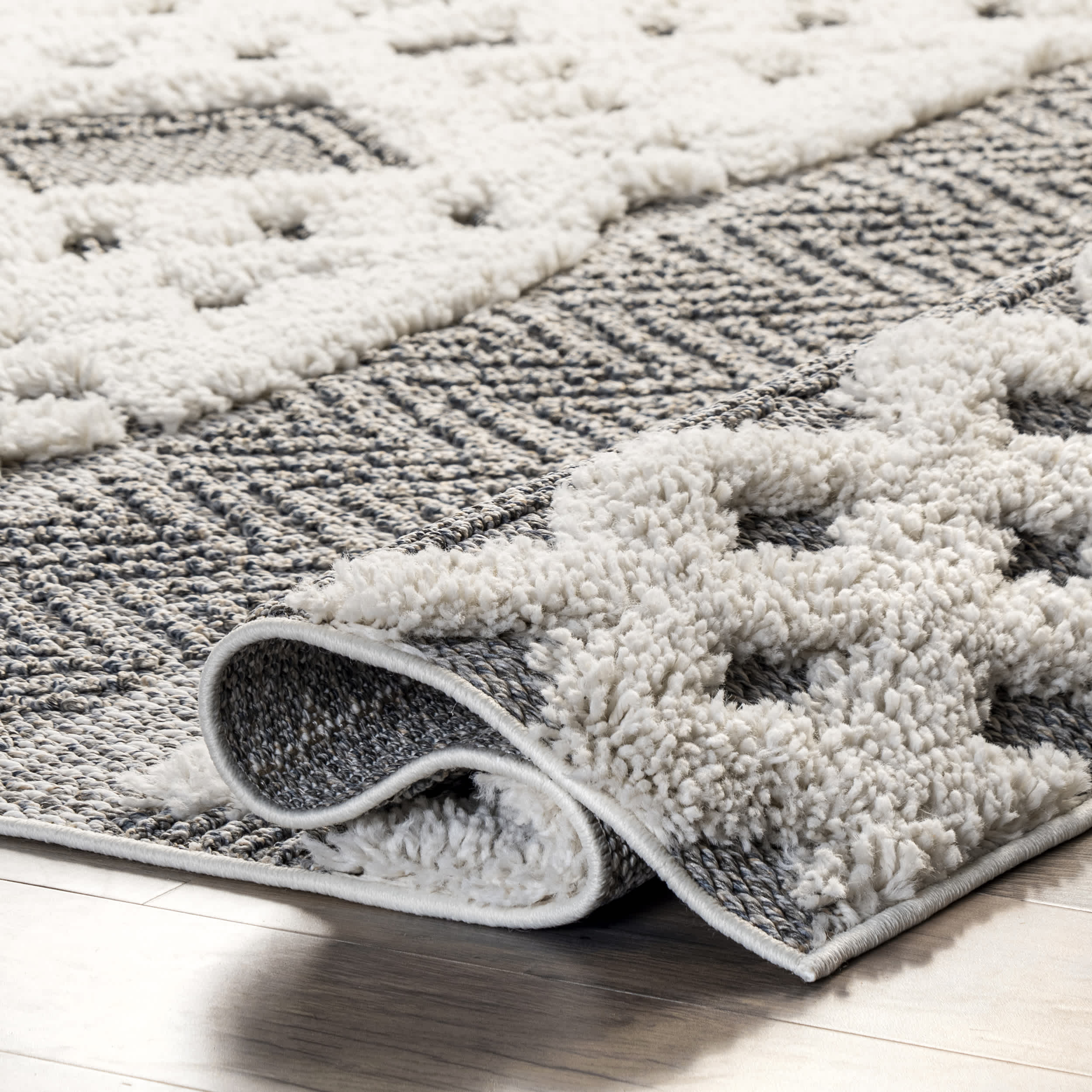 Keyla High Low Textured Shaggy Area Rug - Image 4
