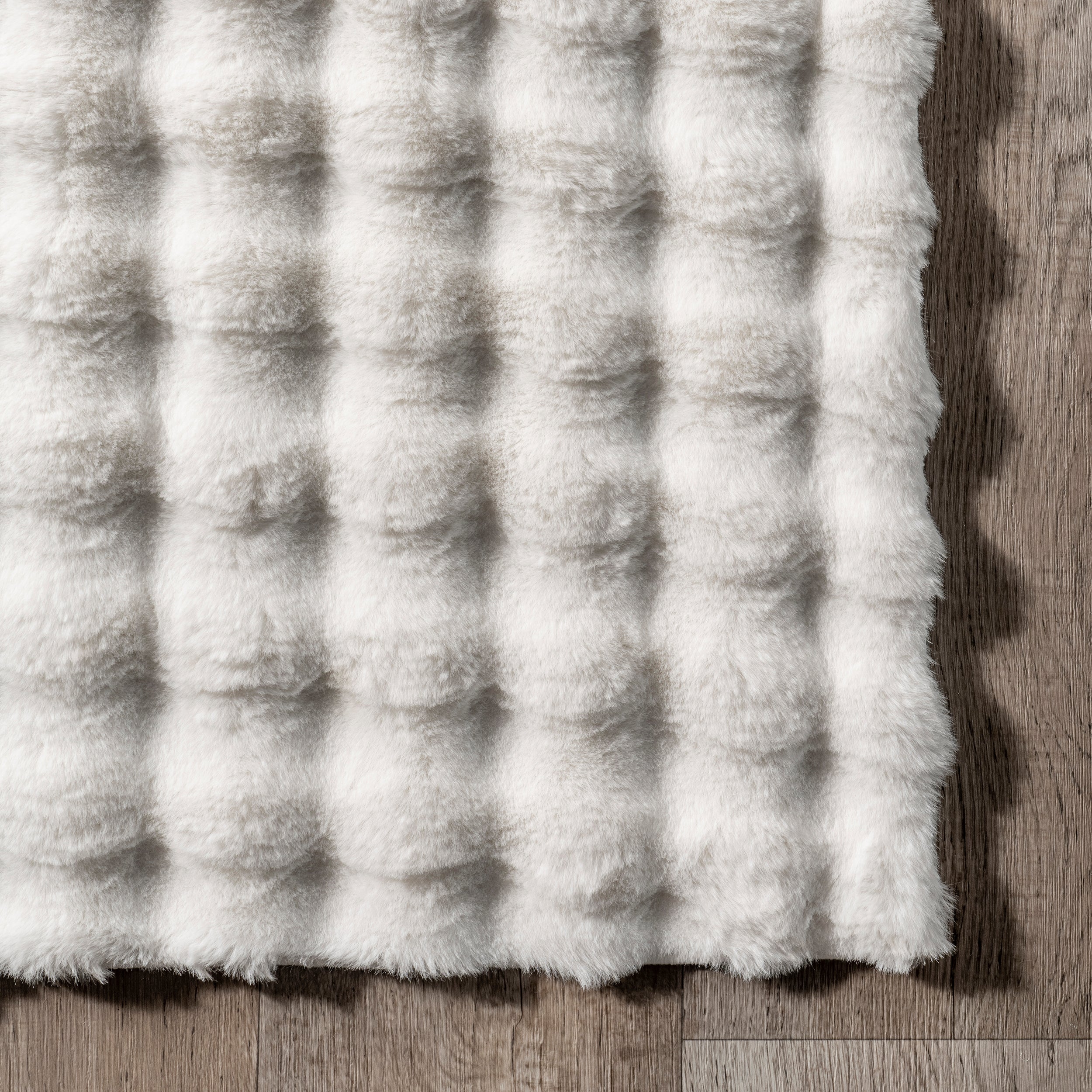 Jeni Solid Faux Rabbit Machine Washable Area Rug - Image 5