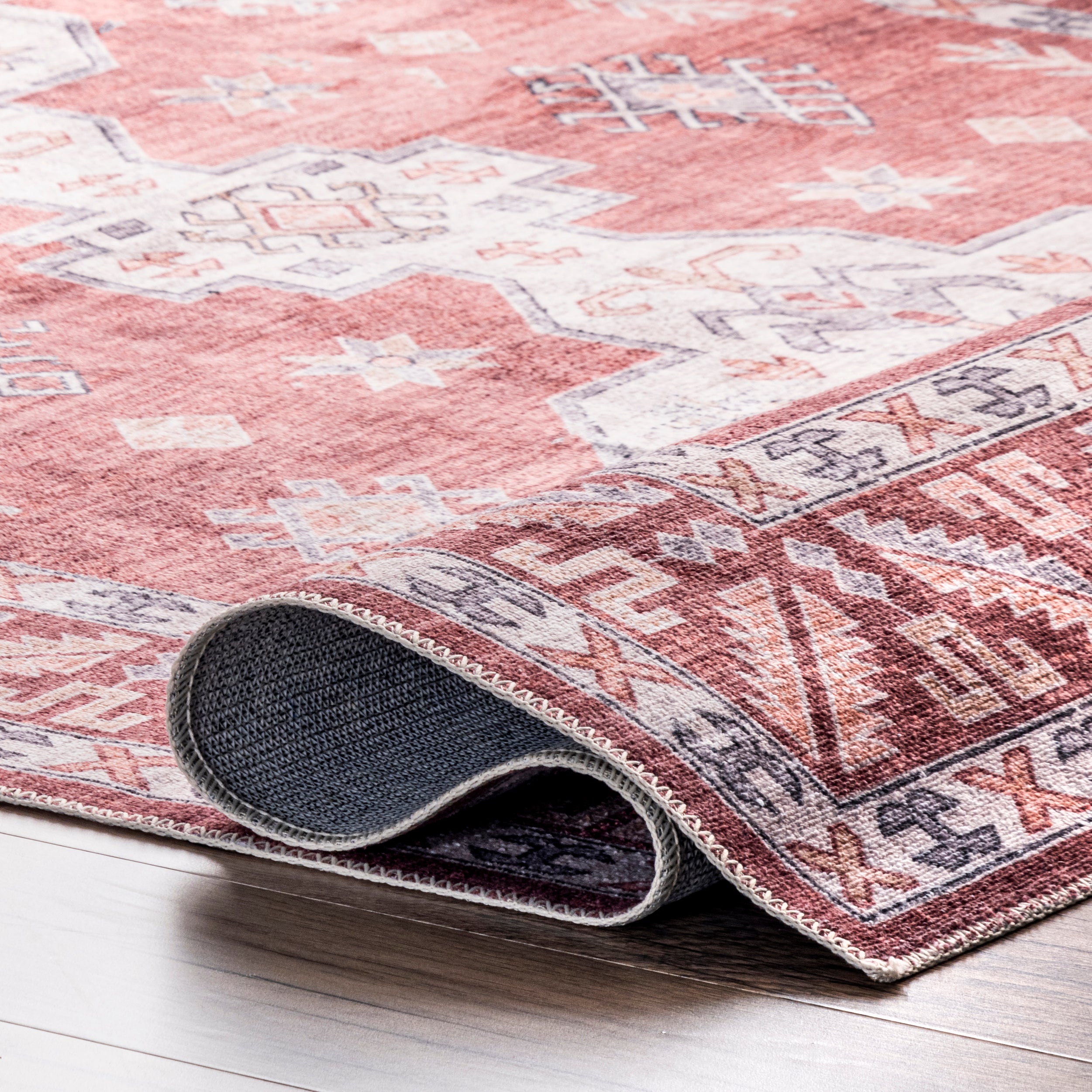 Norma Machine Washable Traditional Medallion Area Rug - Image 15
