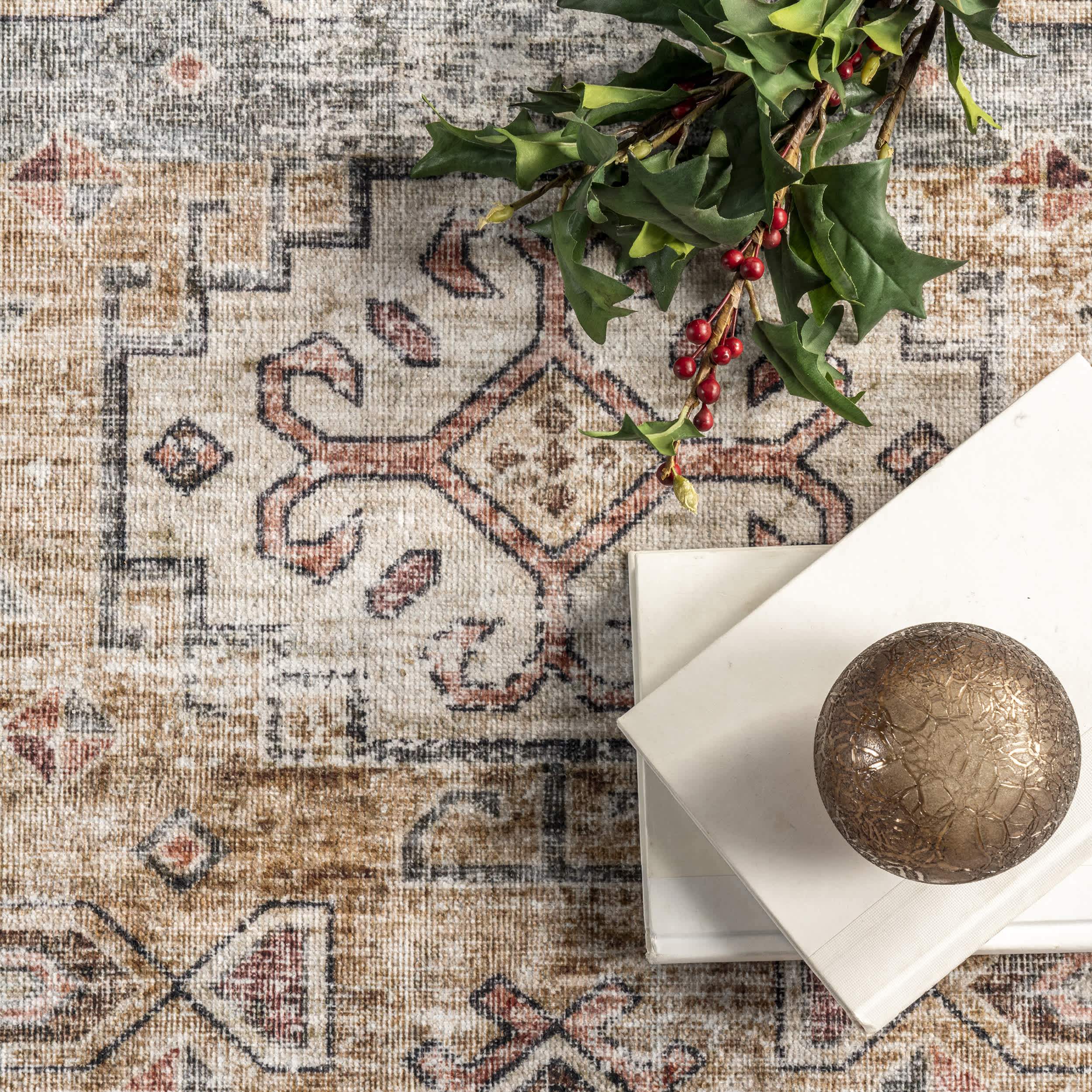 Palace Medallion Washable Area Rug - Image 6