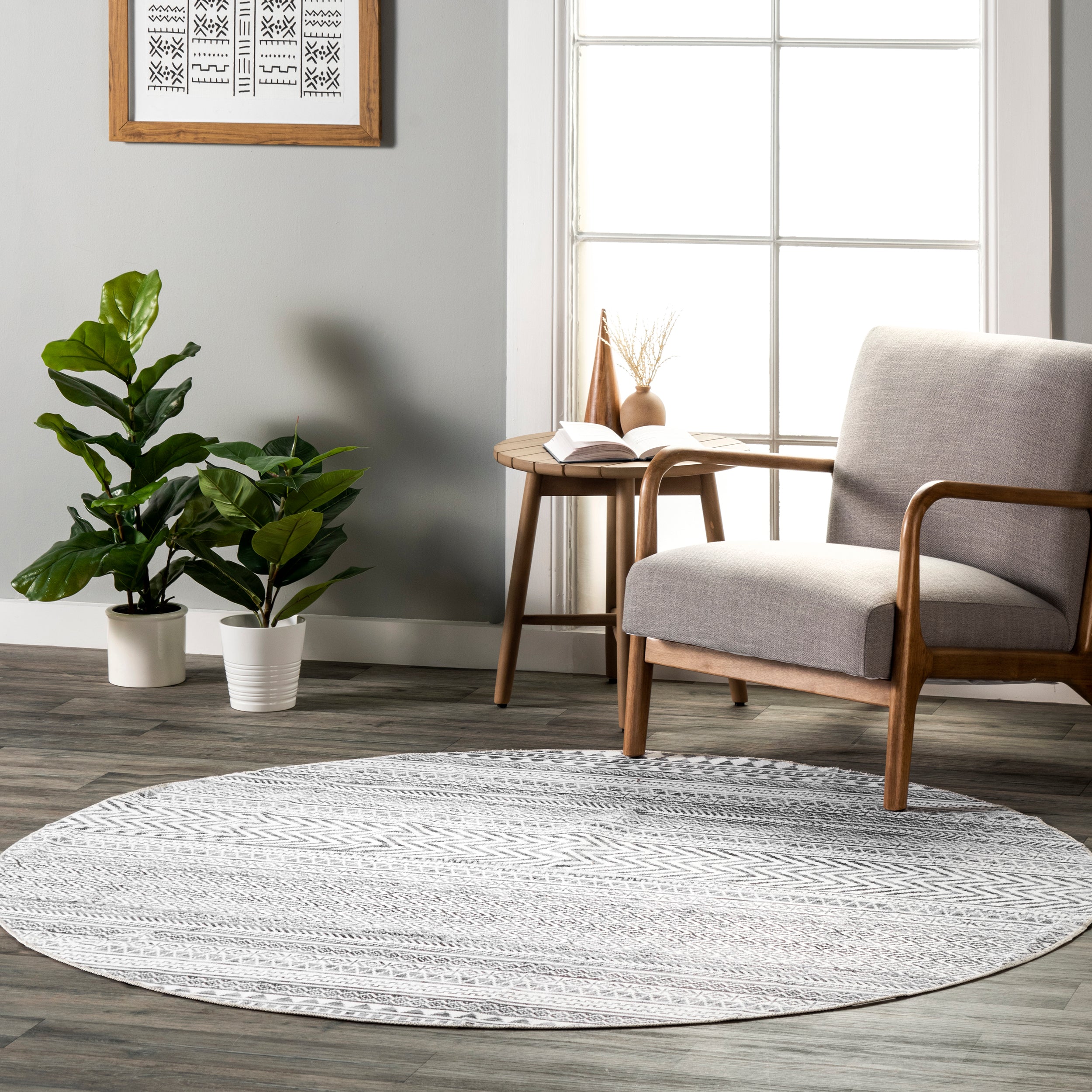 Kira Machine Washable Tribal Geometric Area Rug - Image 10