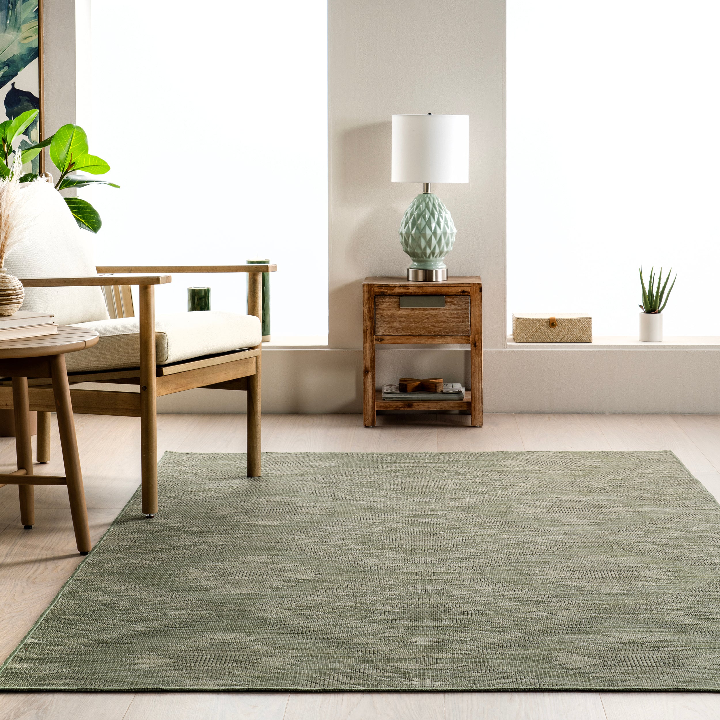 Alma Mid-Century Modern Machine Washable Area Rug - Image 8