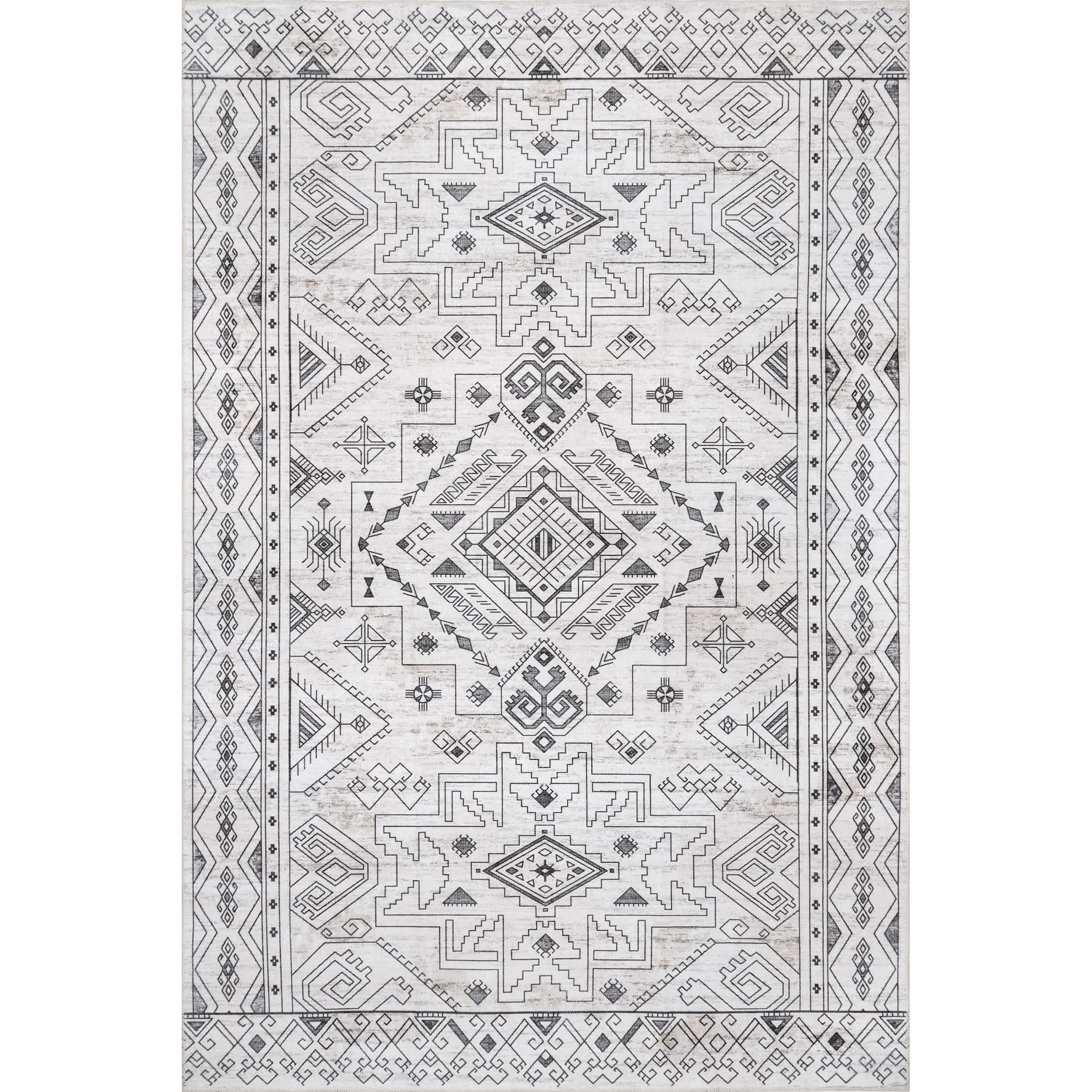 Marley Geometric Bordered Area Rug