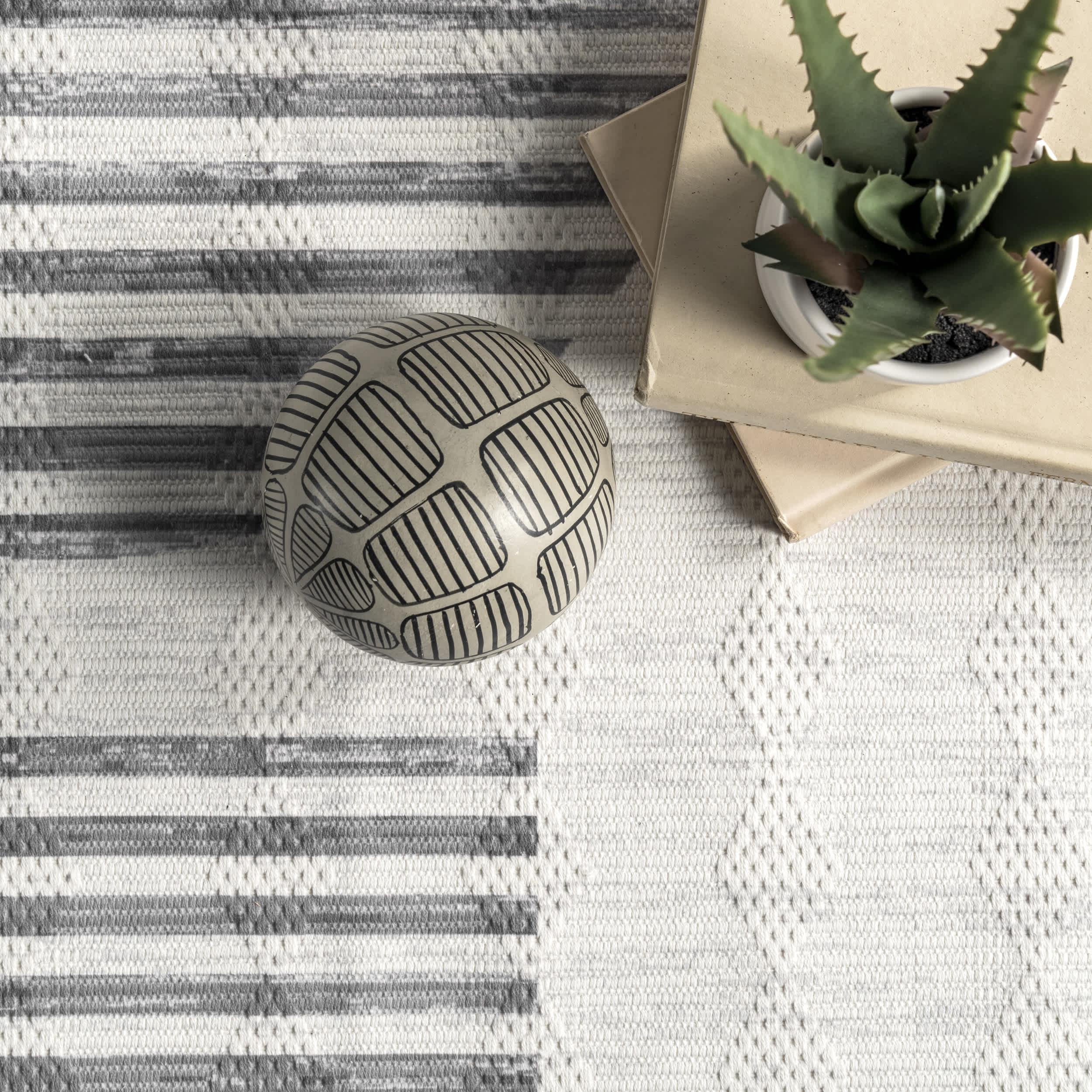 Modern Geometric Washable Area Rug - Image 6