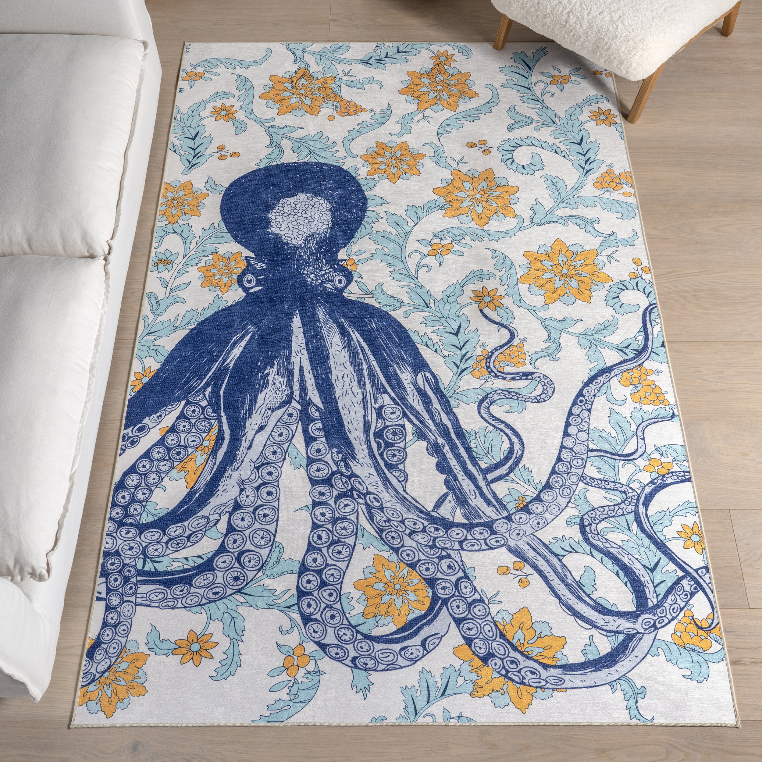 Noori Coastal SplashGuard Machine Washable Area Rug - Image 2
