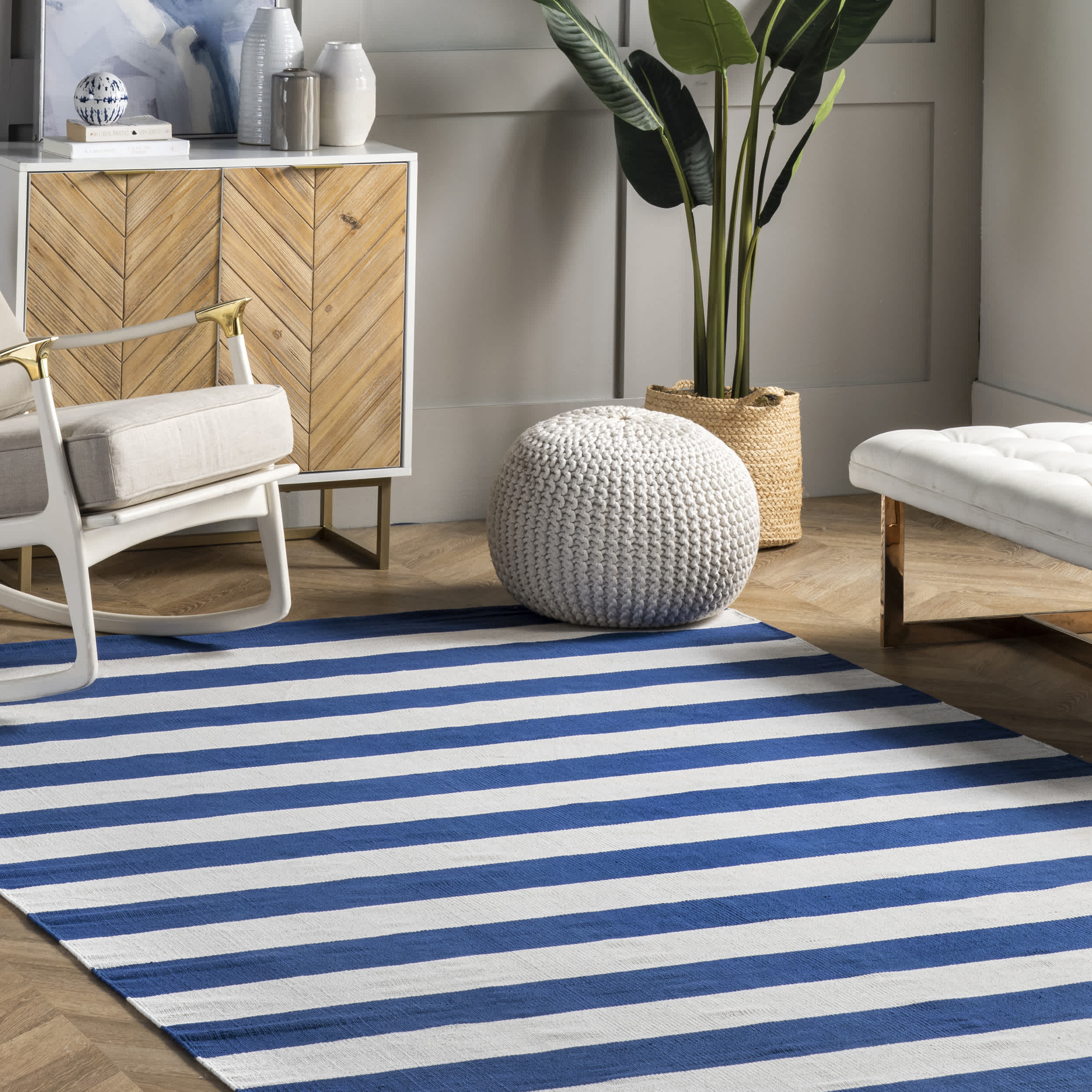 Gracen Cotton Stripe Area Rug - Image 18