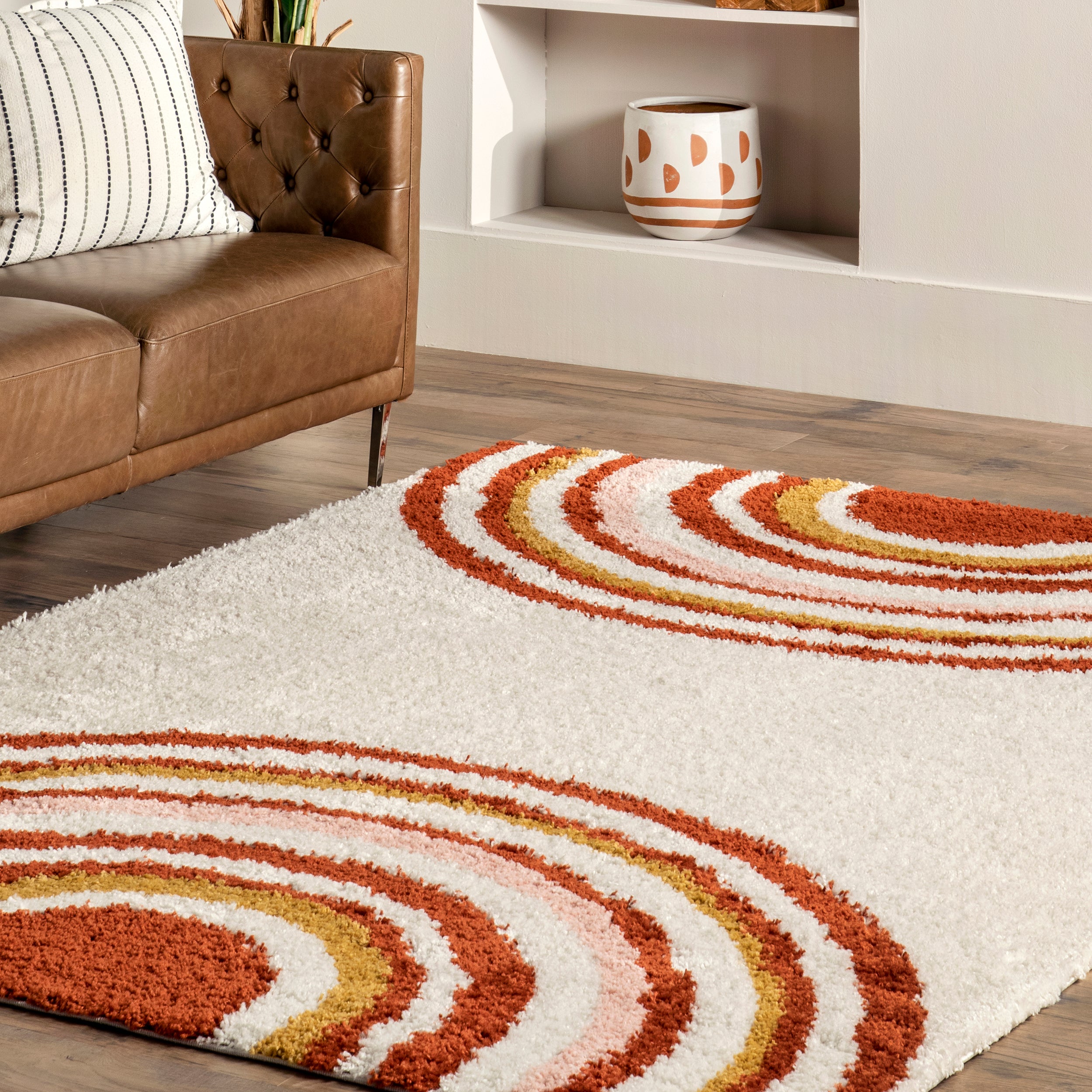 Dotty Half Sunset Shag Area Rug - Image 9