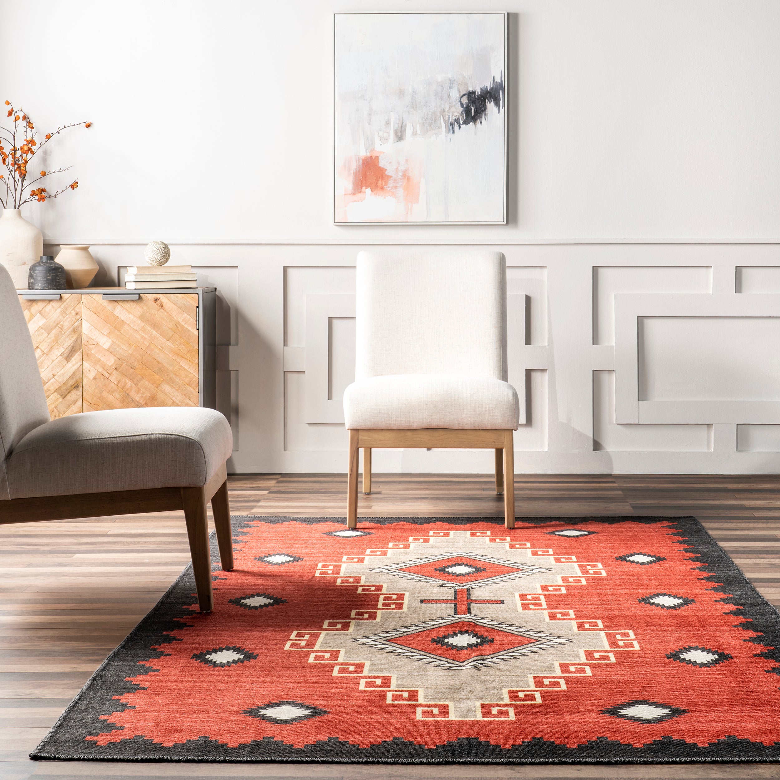 Imelda Aztec Machine Washable Area Rug - Image 8