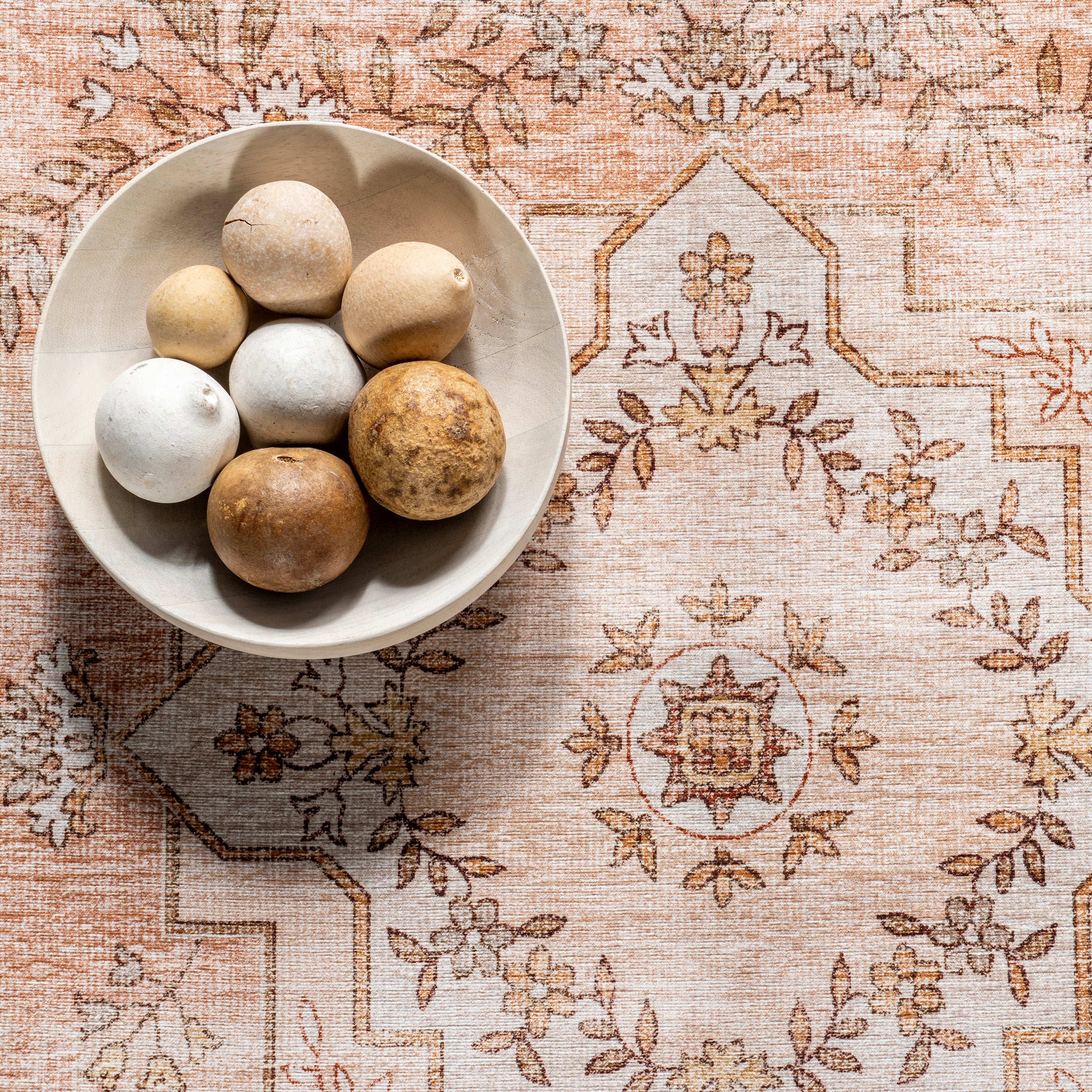 Kirsi Vintage Medallions Machine Washable Area Rug - Image 6
