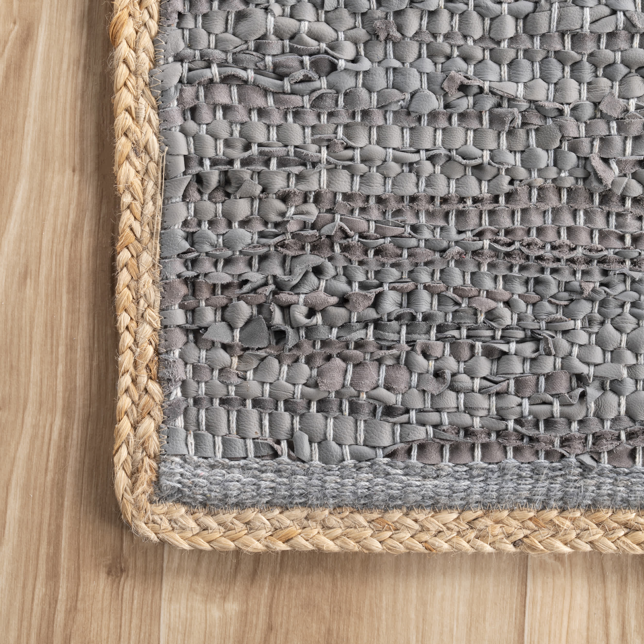 Sabby Hand Woven Leather Flatweave Area Rug - Image 17