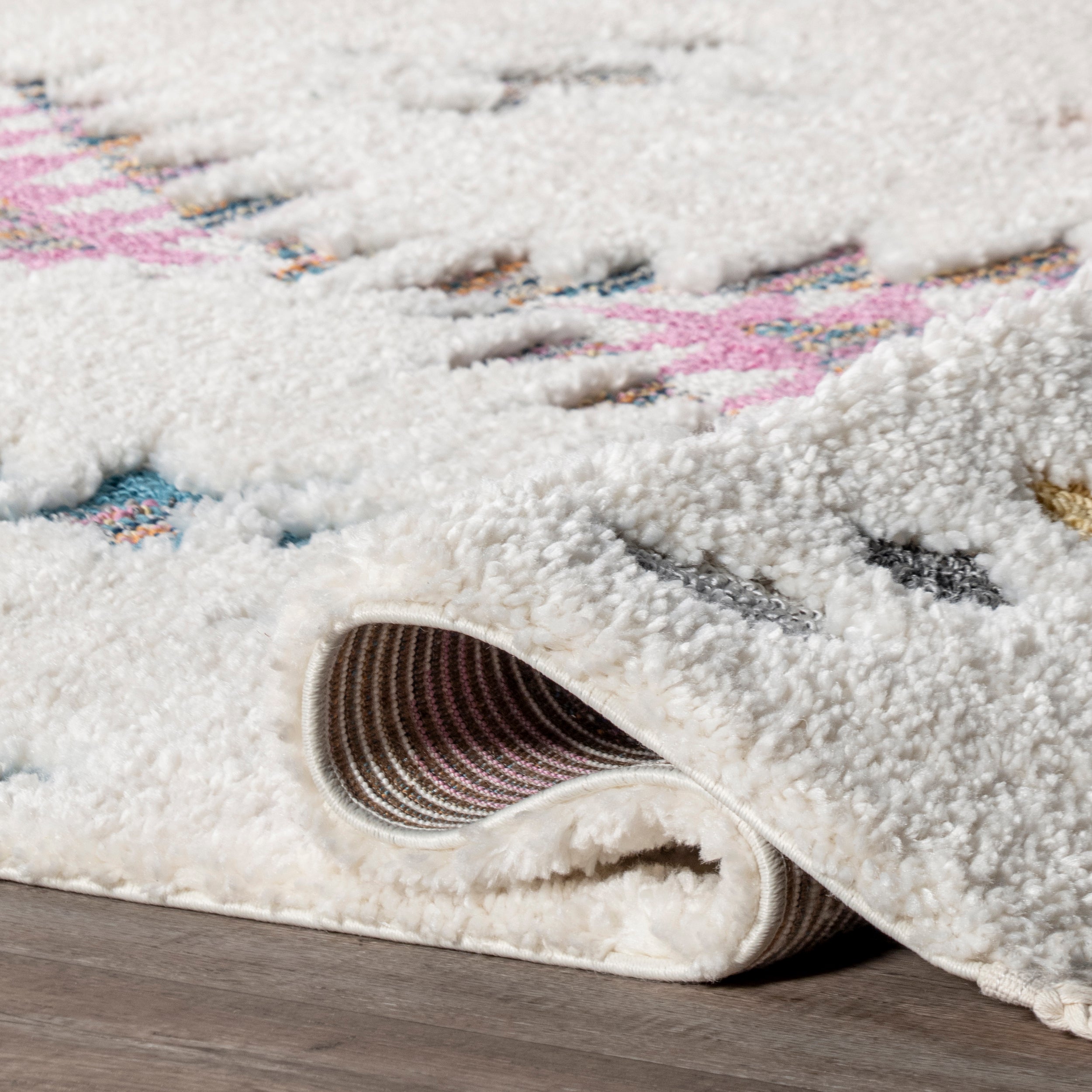 Jocelyn Tribal Shag Tasseled Area Rug - Image 4