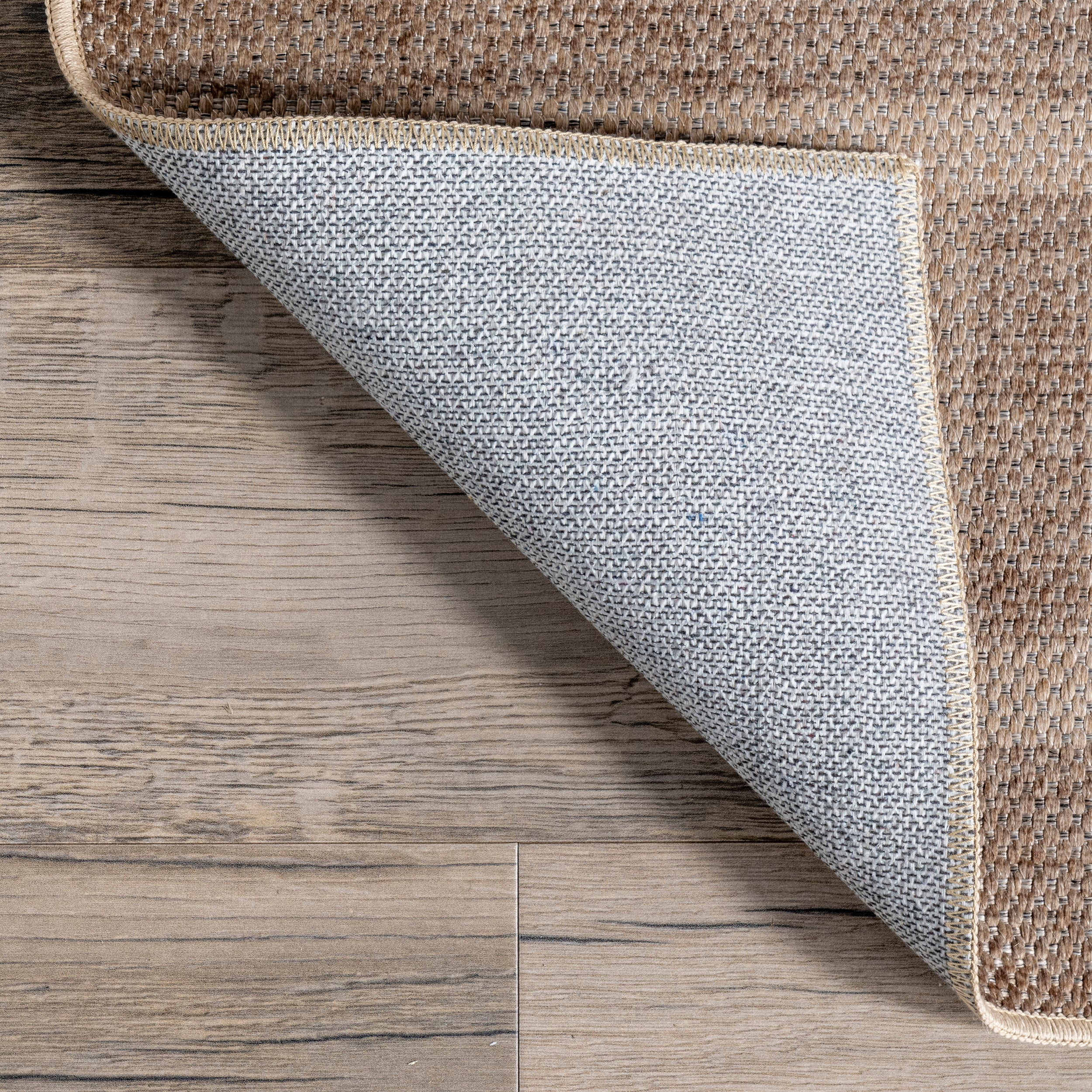 Pattie Geometric Banded Easy-Jute Machine Washable Area Rug - Image 7