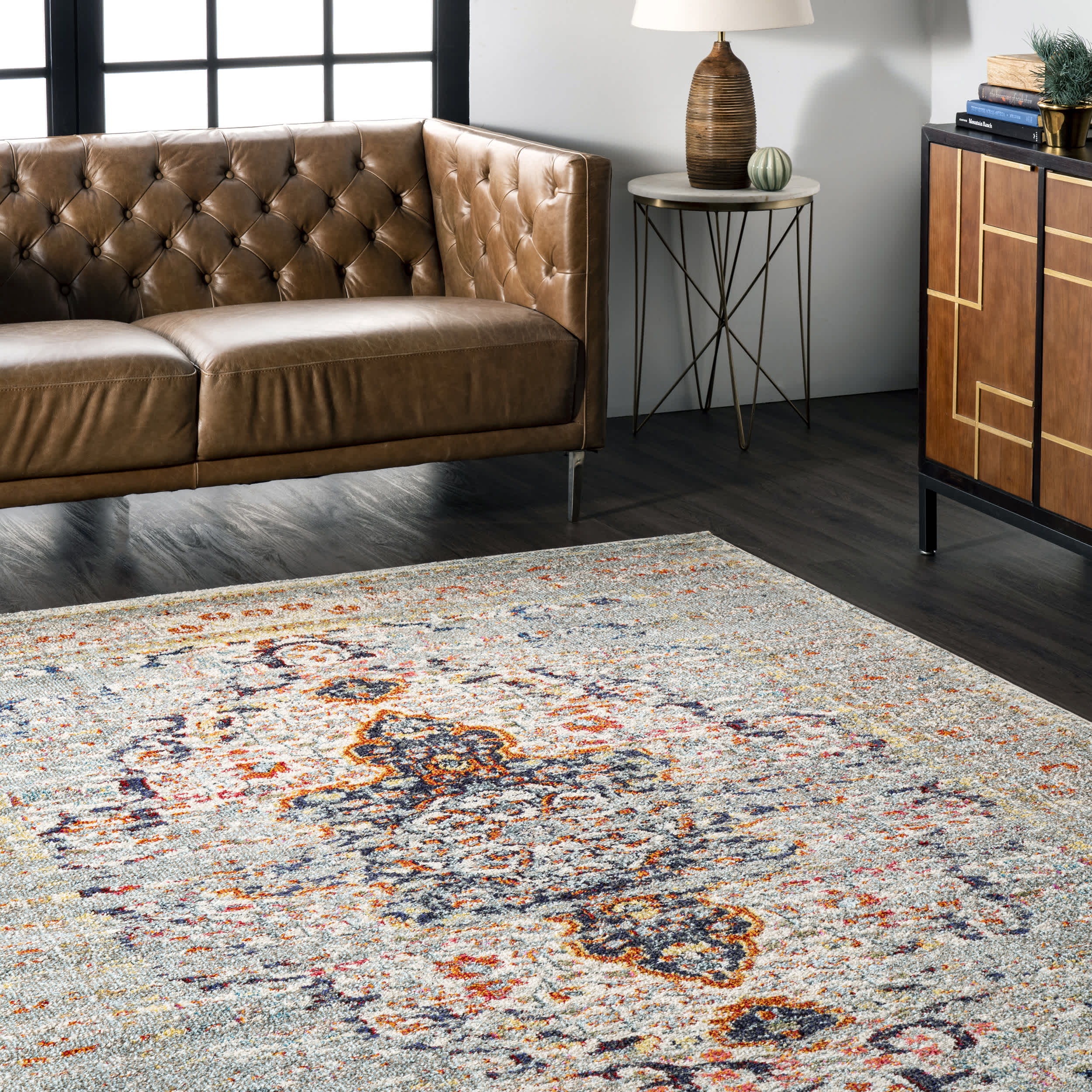 Distressed Persian Sarita Area Rug - Image 9