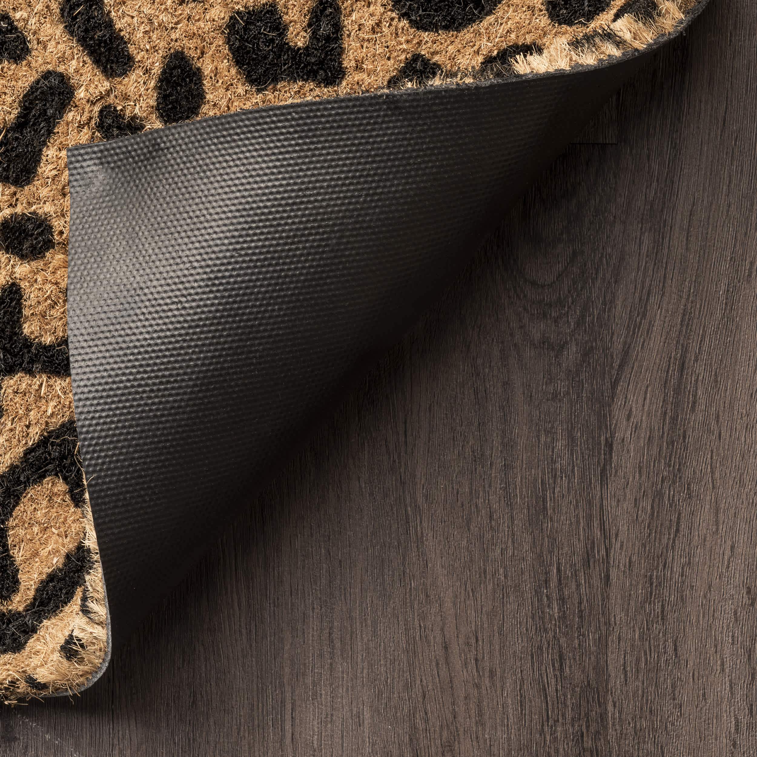 Coir Leopard Print Doormat - Image 5