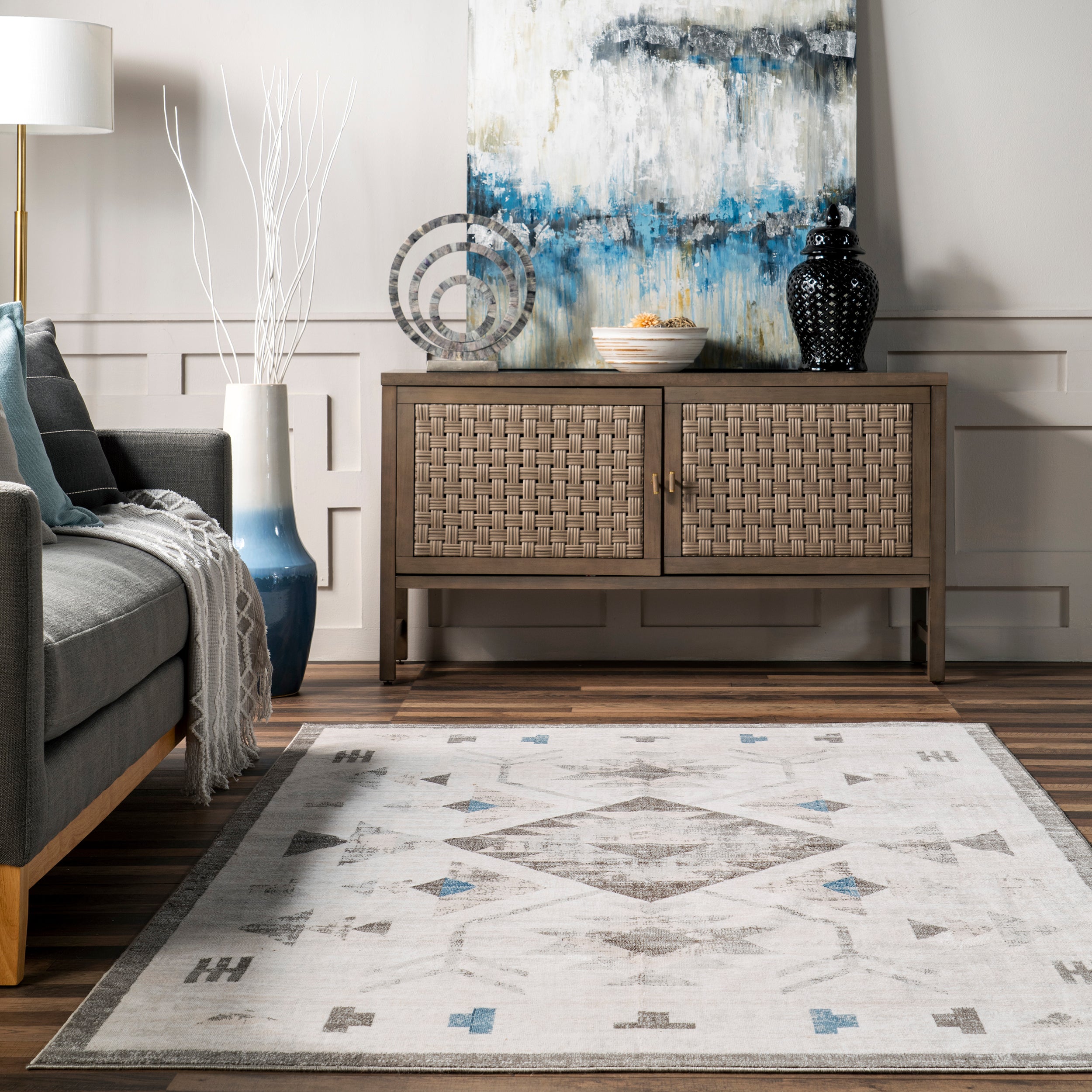 Irini Faded Southwestern Machine Washable Area Rug - Image 8