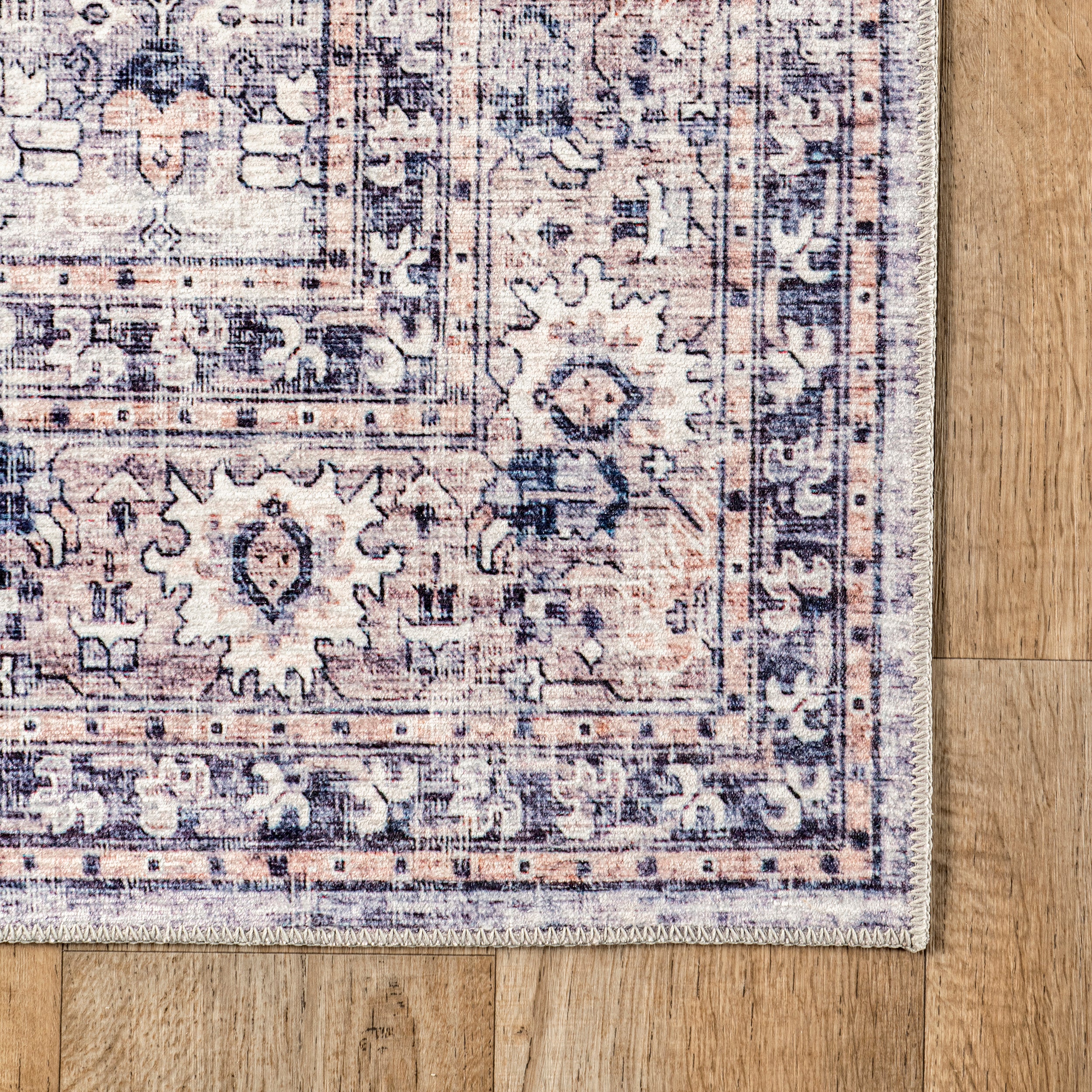Indy Vintage Stain-Resistant Machine Washable Area Rug - Image 5