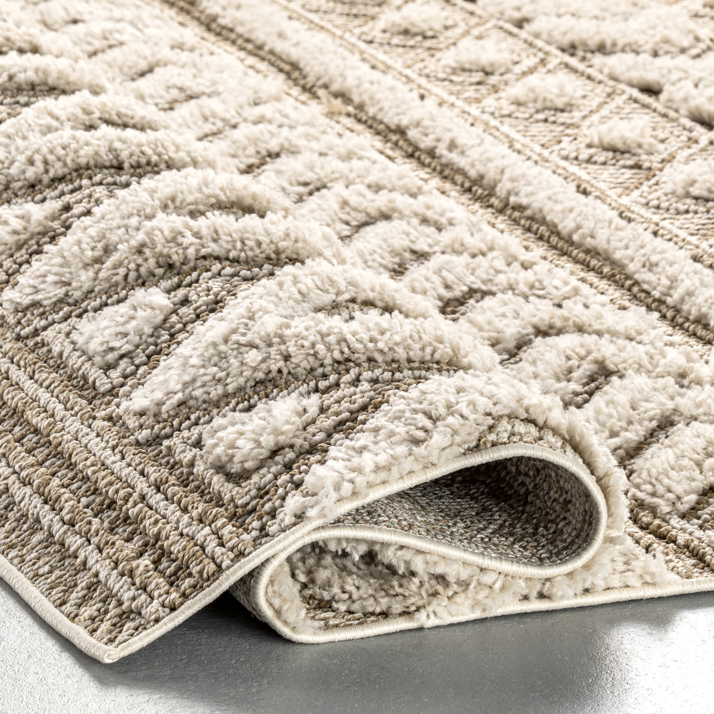 Rebecca High Low Textured Shaggy Area Rug - Image 13