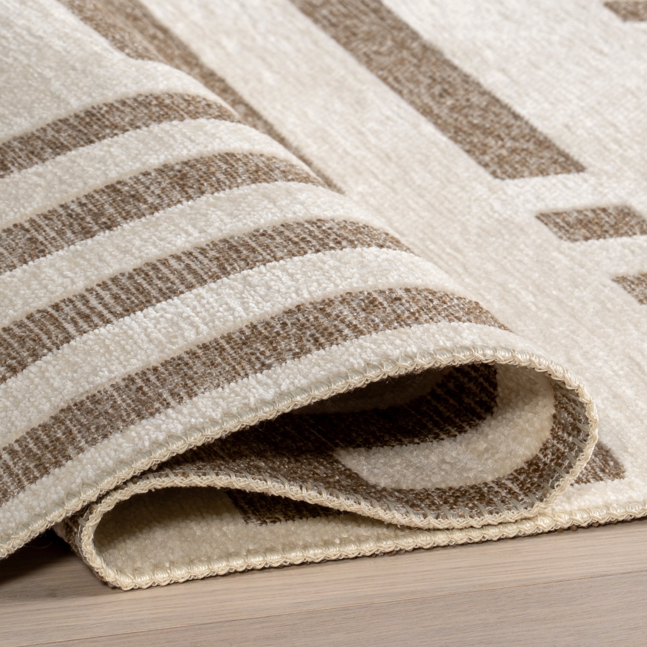 Mina Modern Stripes Reversible Machine Washable Area Rug - Image 4