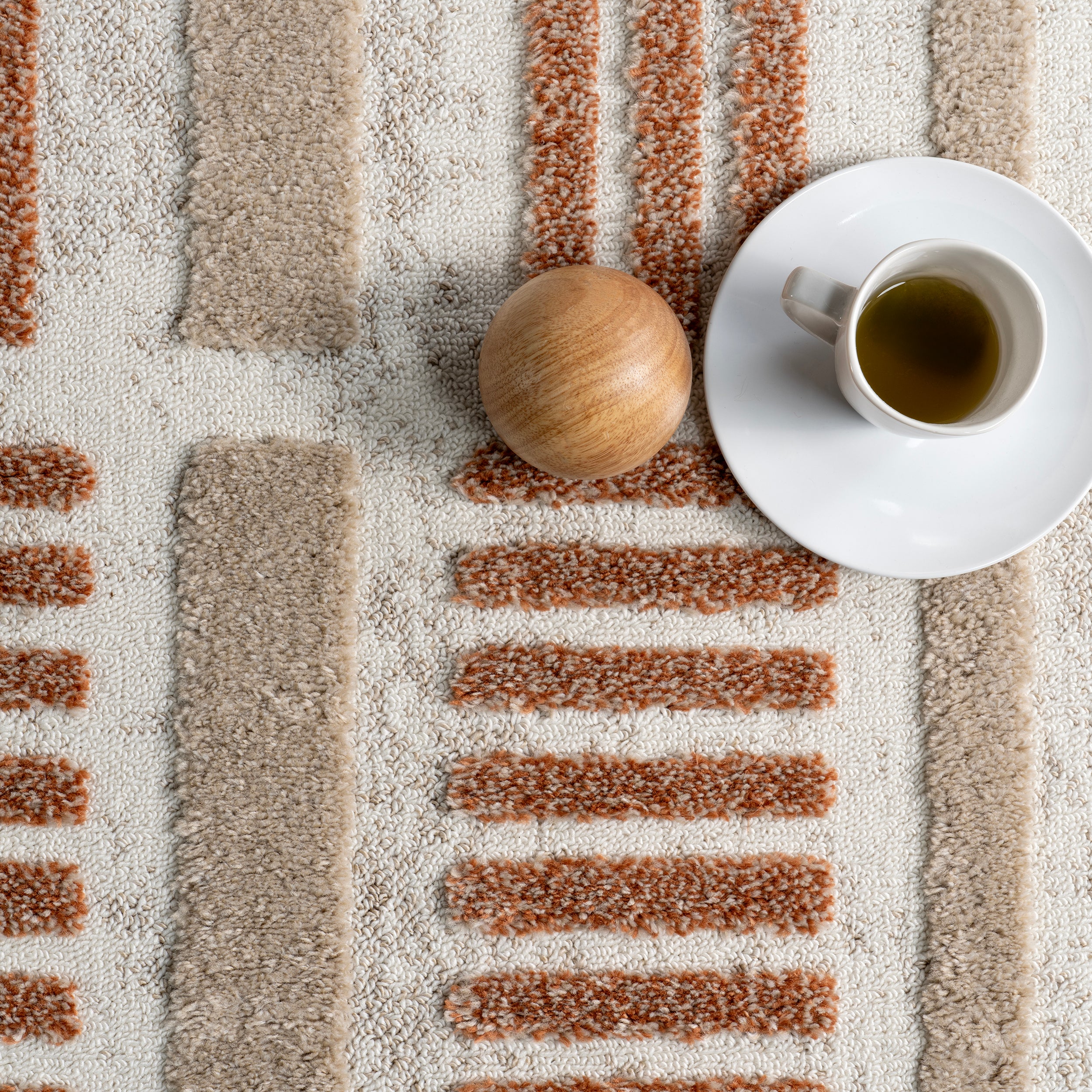 Nimah Geometric High-Low Tasseled Area Rug - Image 6