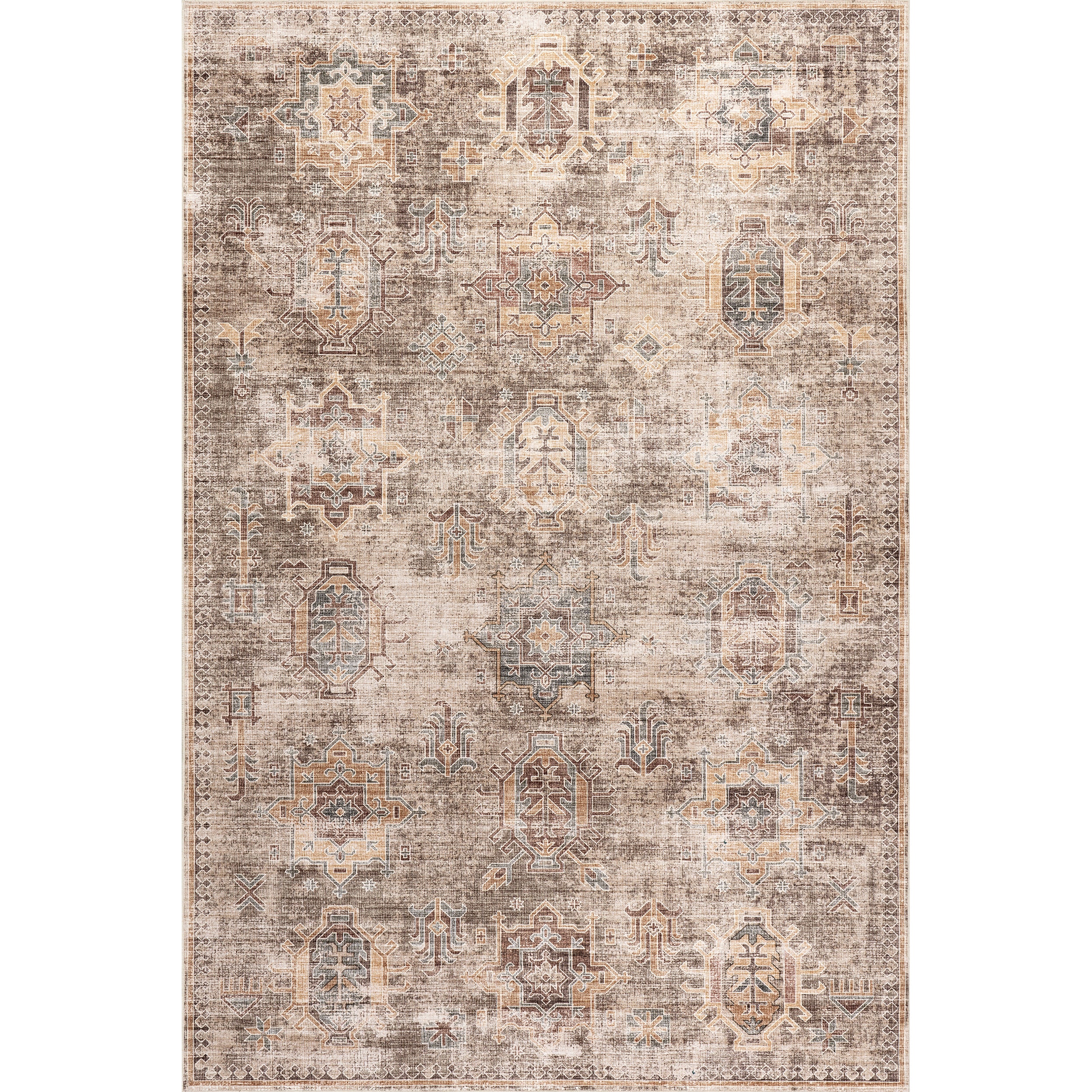 Philomena Medallion Spill Proof Machine Washable Area Rug - Image 19