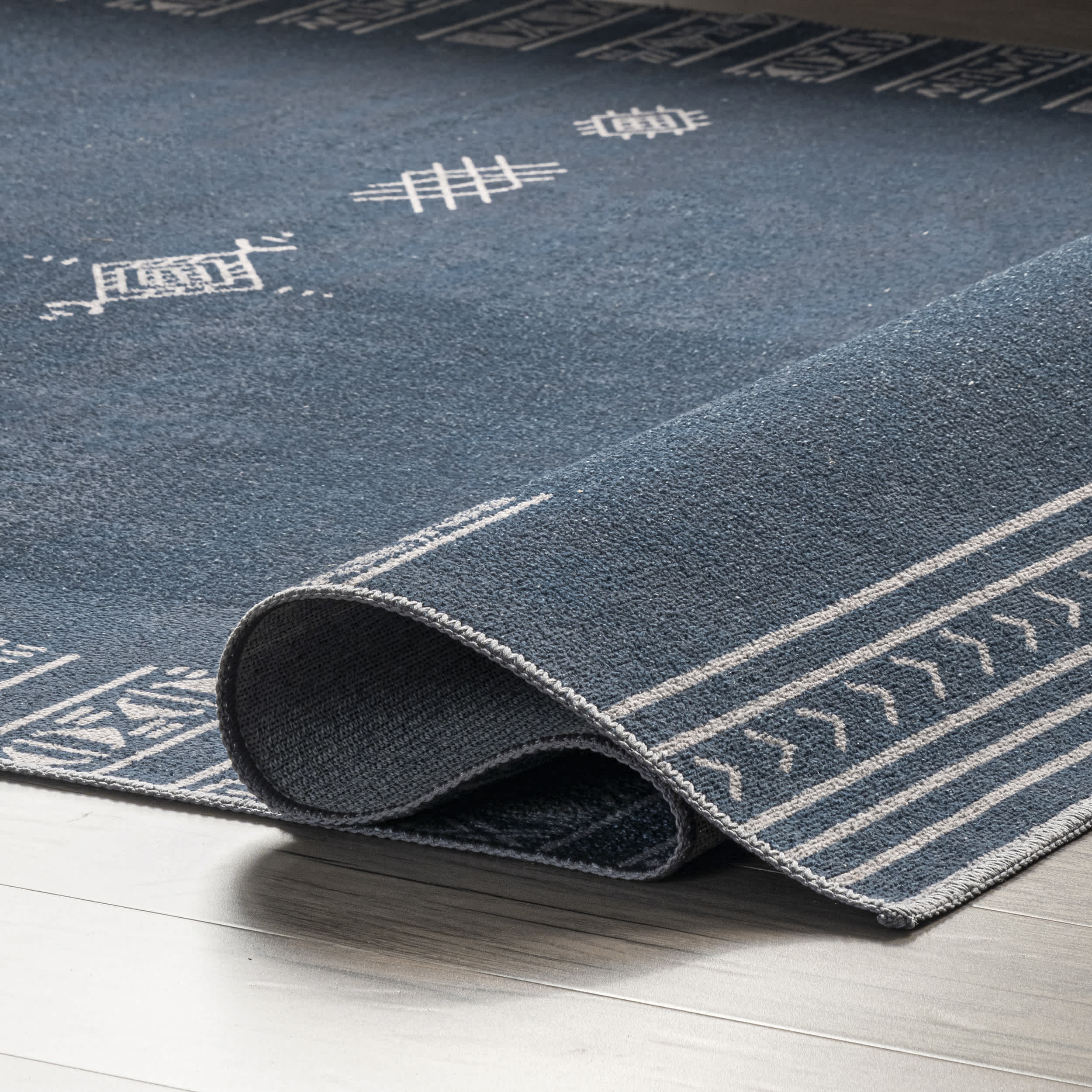 Arina Machine Washable Global Inspired Simplistic Tribal Area Rug - Image 4