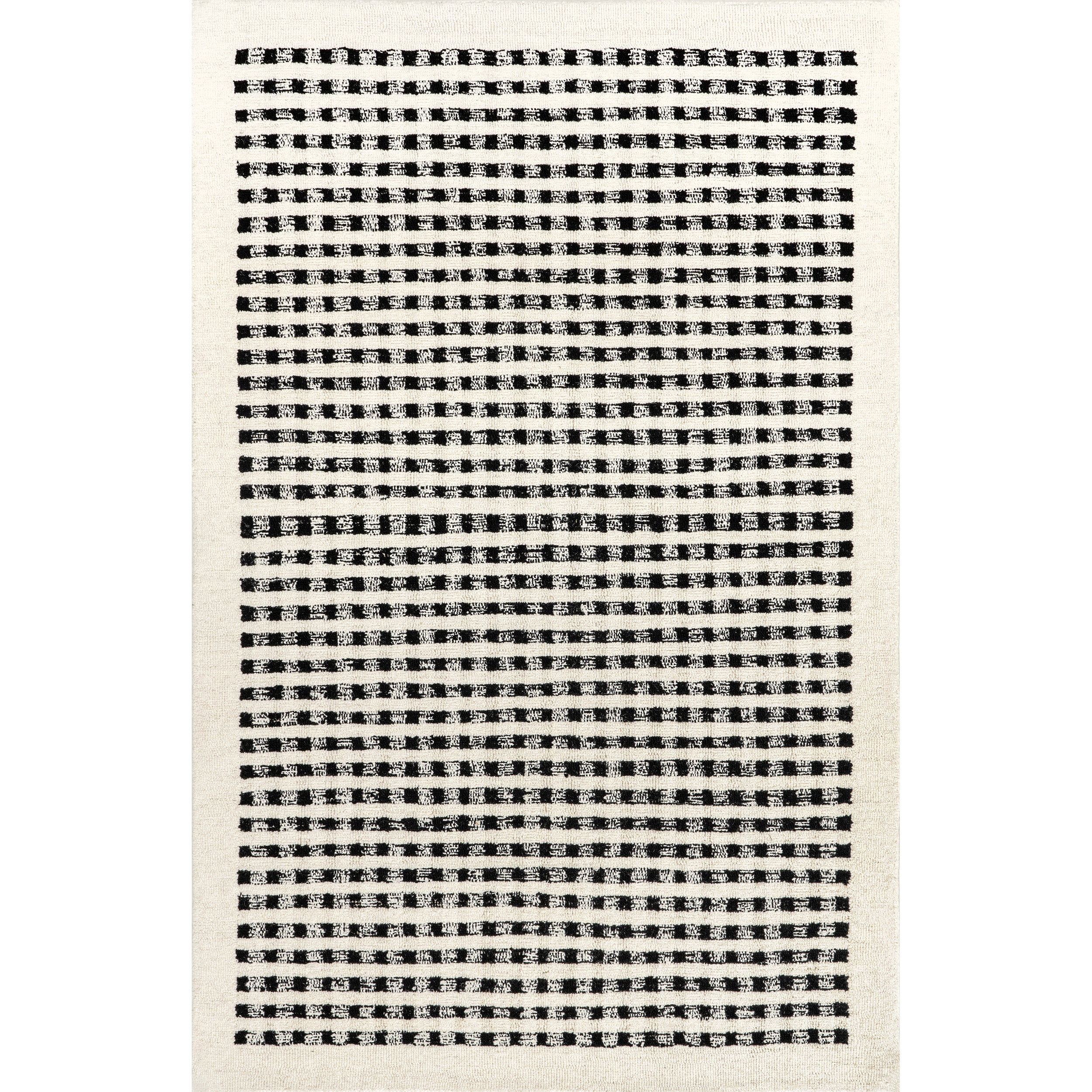 Adahlia Checkered Wool Area Rug