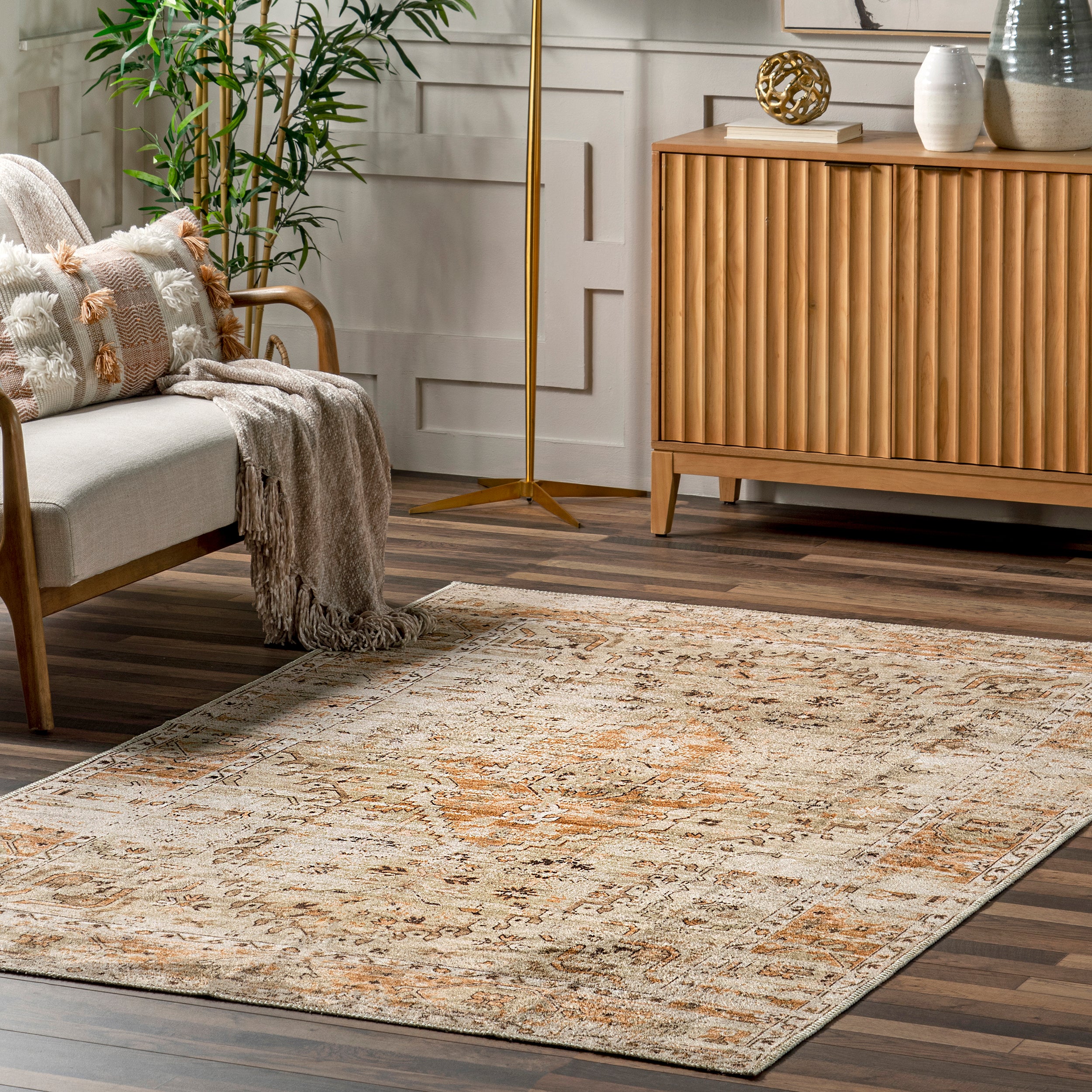Aada Persian Machine Washable Area Rug - Image 9
