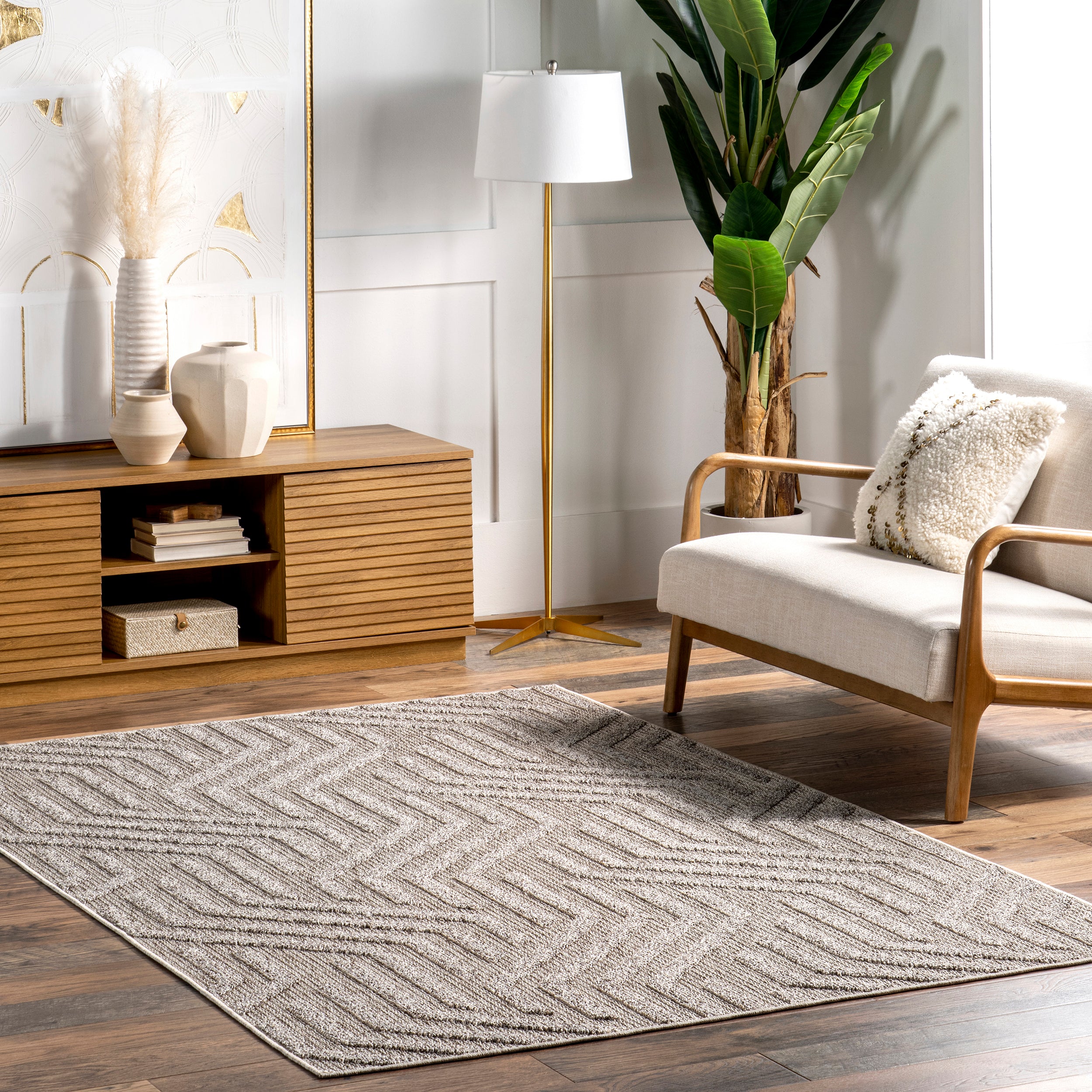 Shante Zig-Zag Indoor/Outdoor Area Rug - Image 2