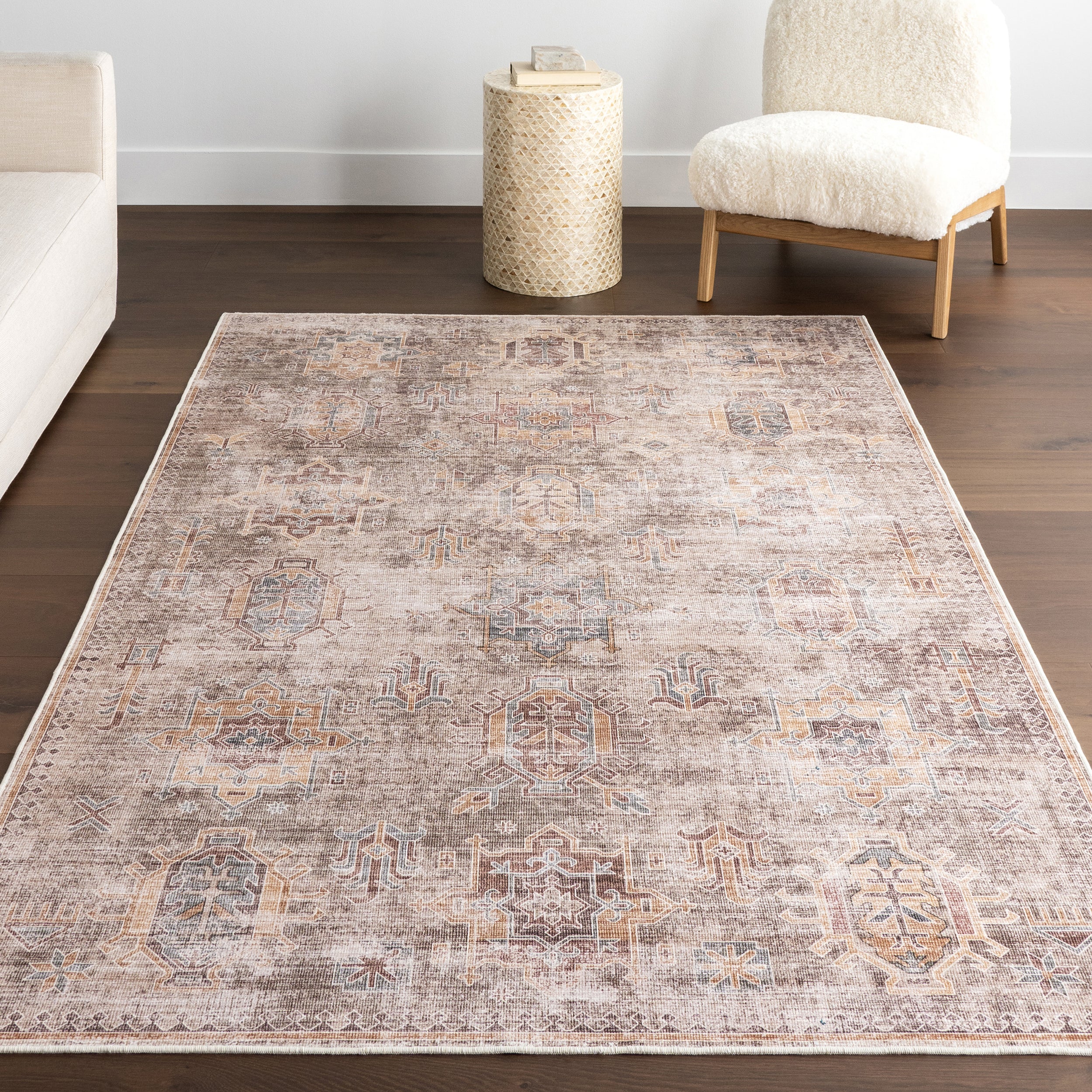 Philomena Medallion Spill Proof Machine Washable Area Rug - Image 27