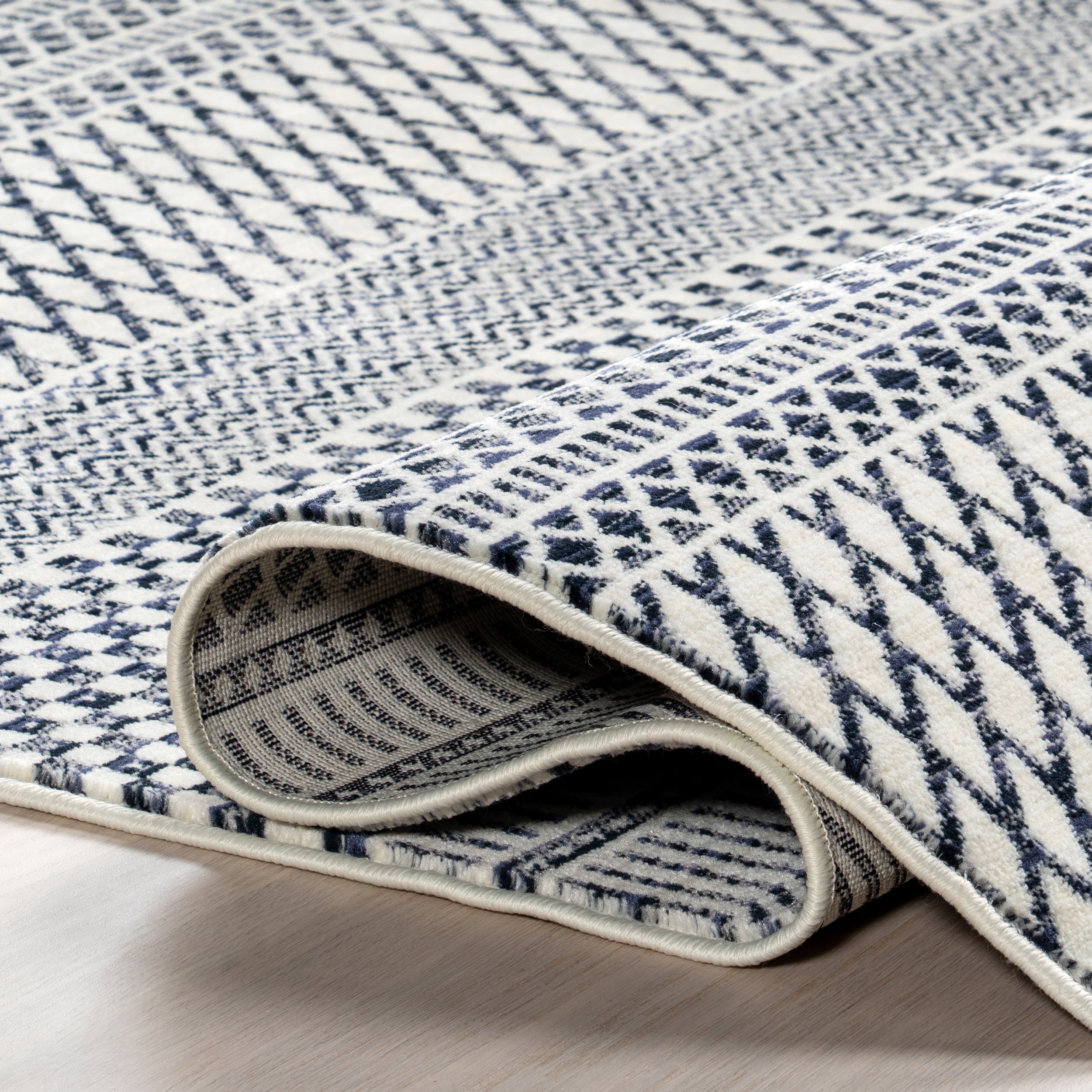 Lavender Geometric Fringe Area Rug - Image 13