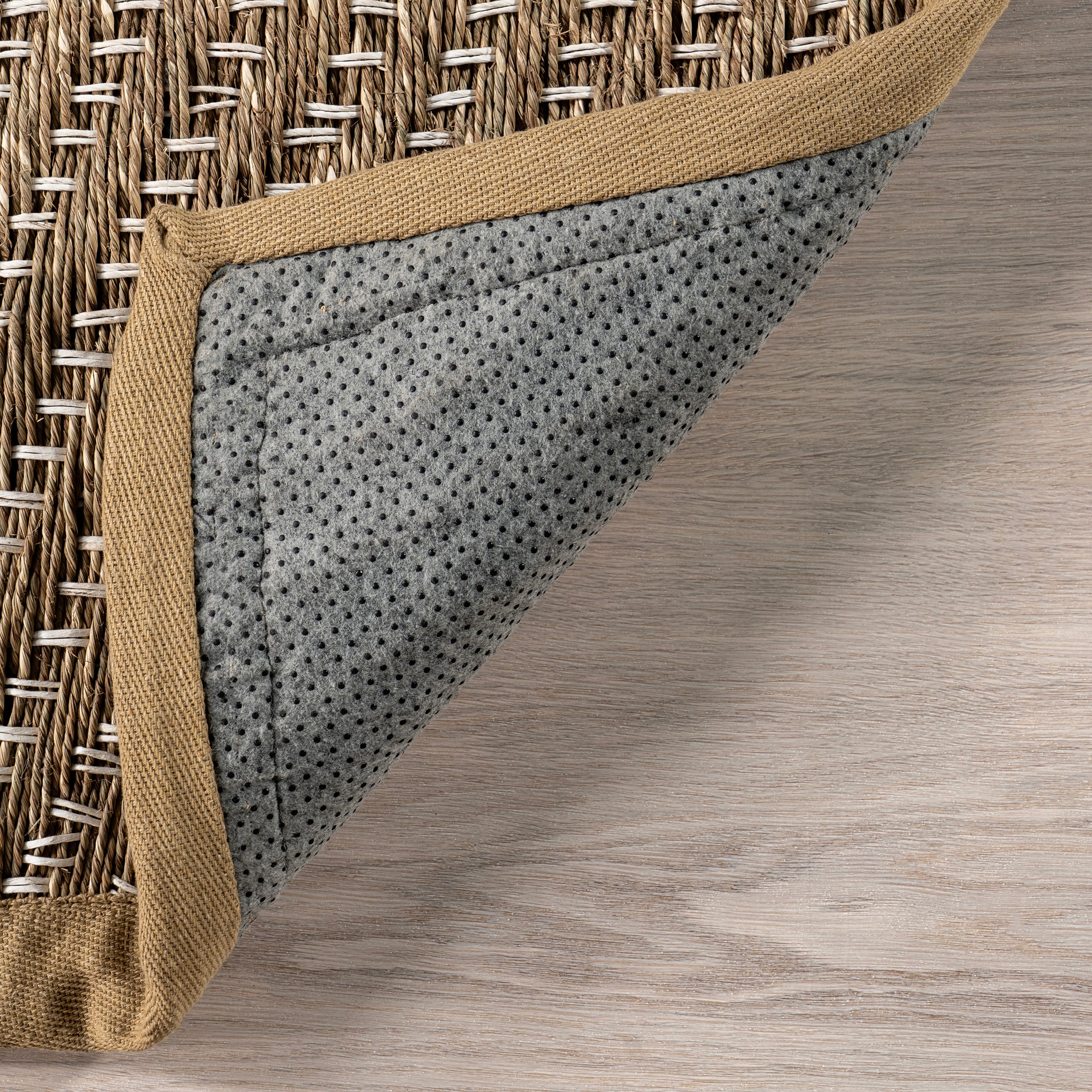 Meara Geometric Striped Seagrass Area Rug - Image 7