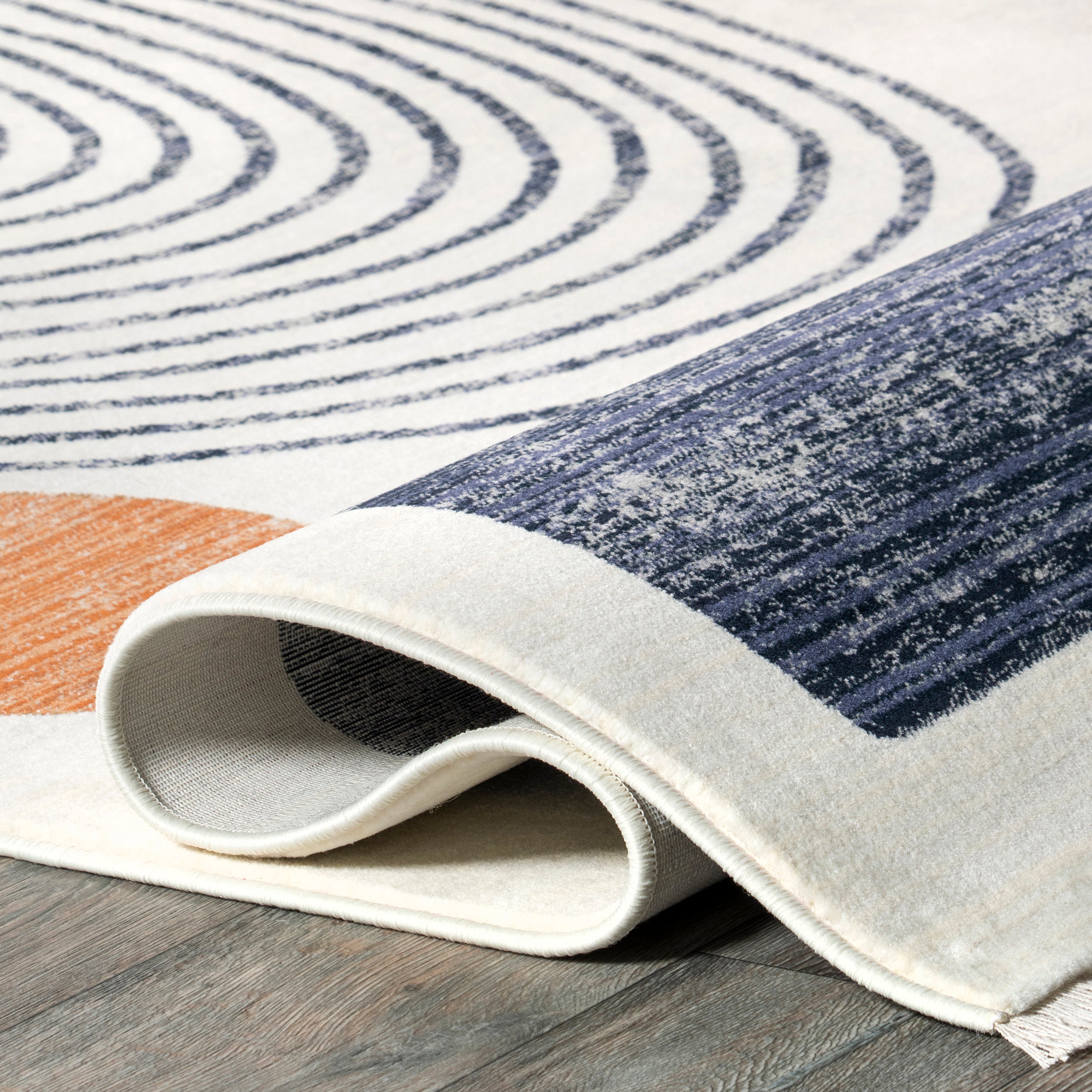 Bevin Abstract Sky Fringe Area Rug - Image 4