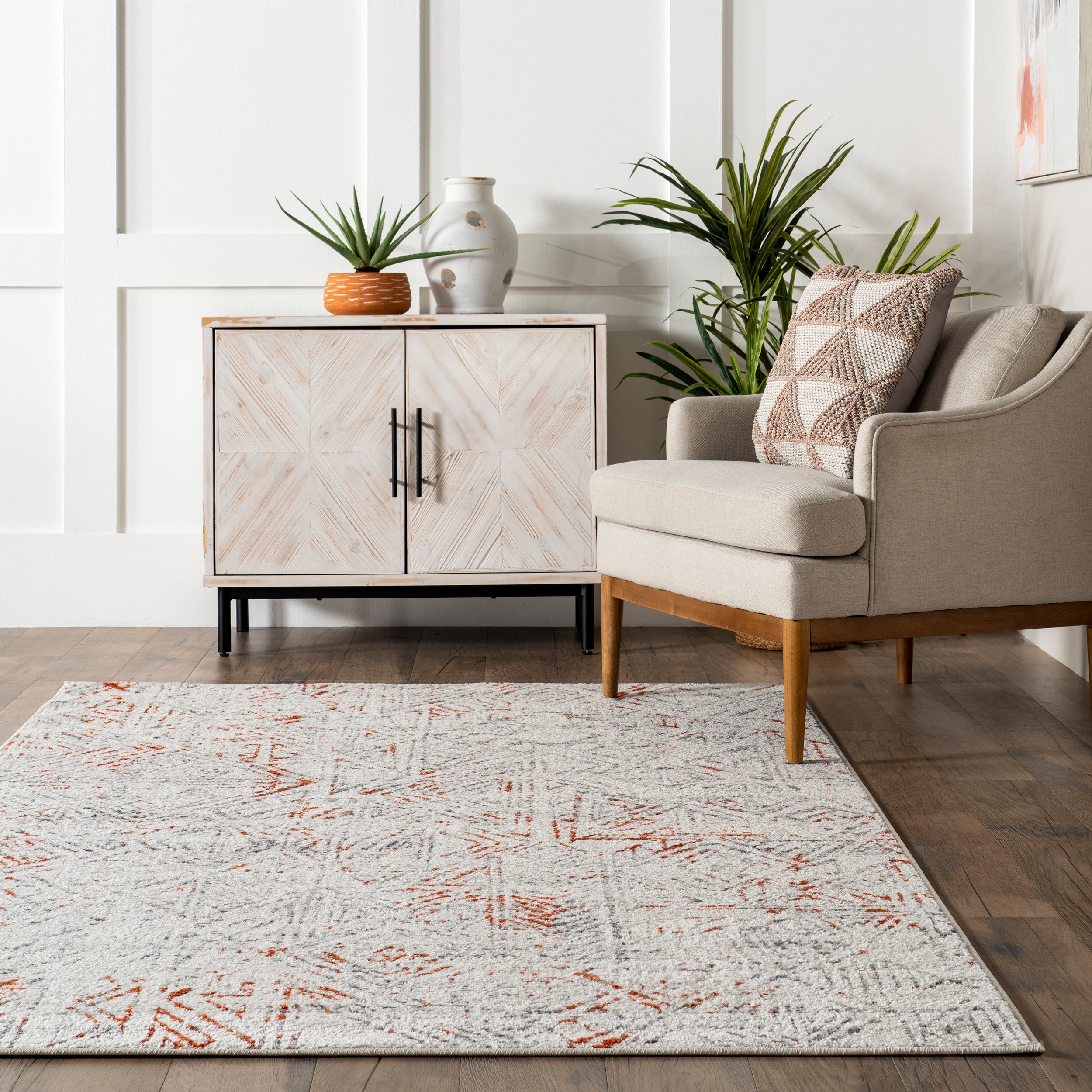 Elizabeth Faded Geometric Area Rug - Image 8