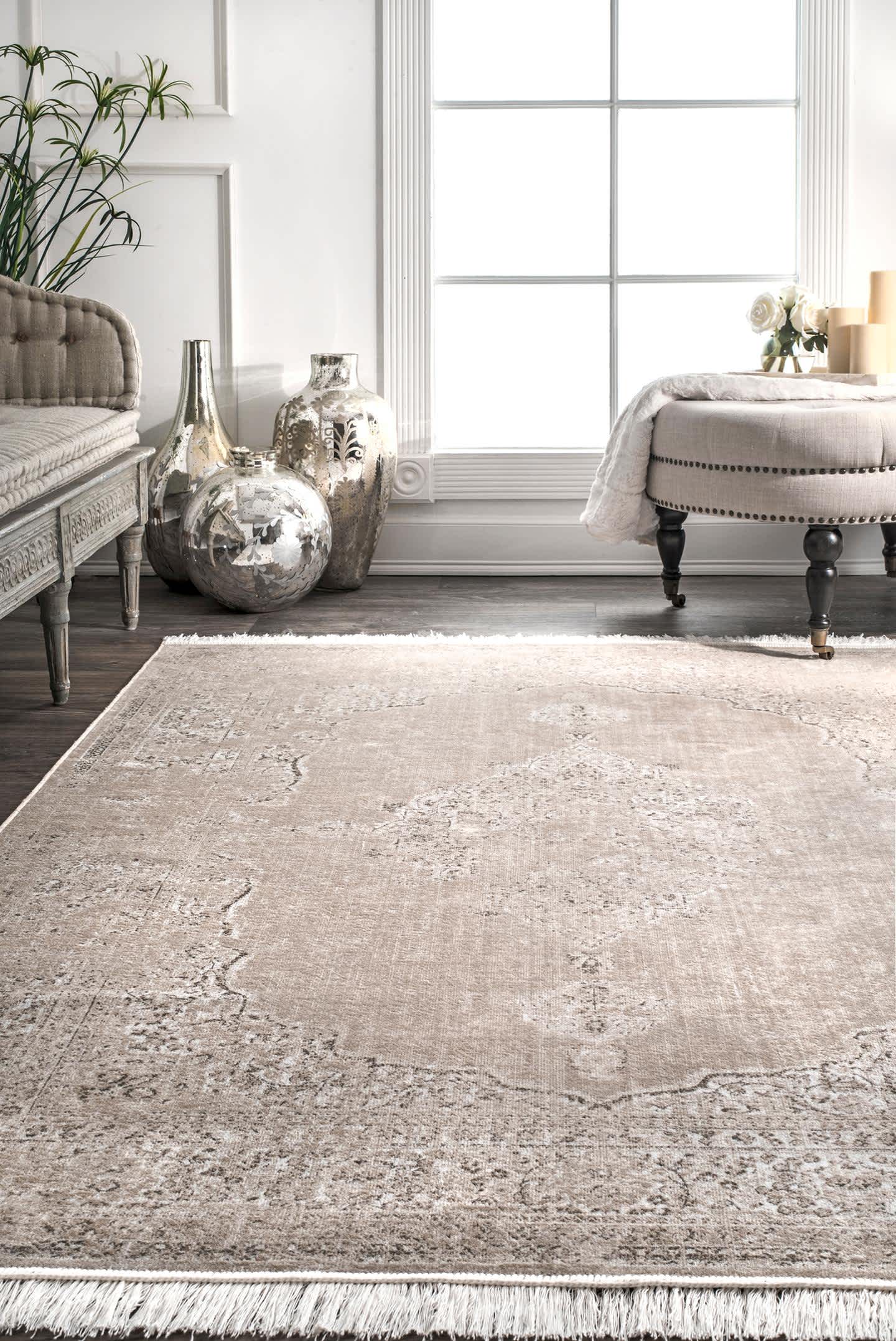 Vintage Medallion Cantrell Fringe Area Rug - Image 9